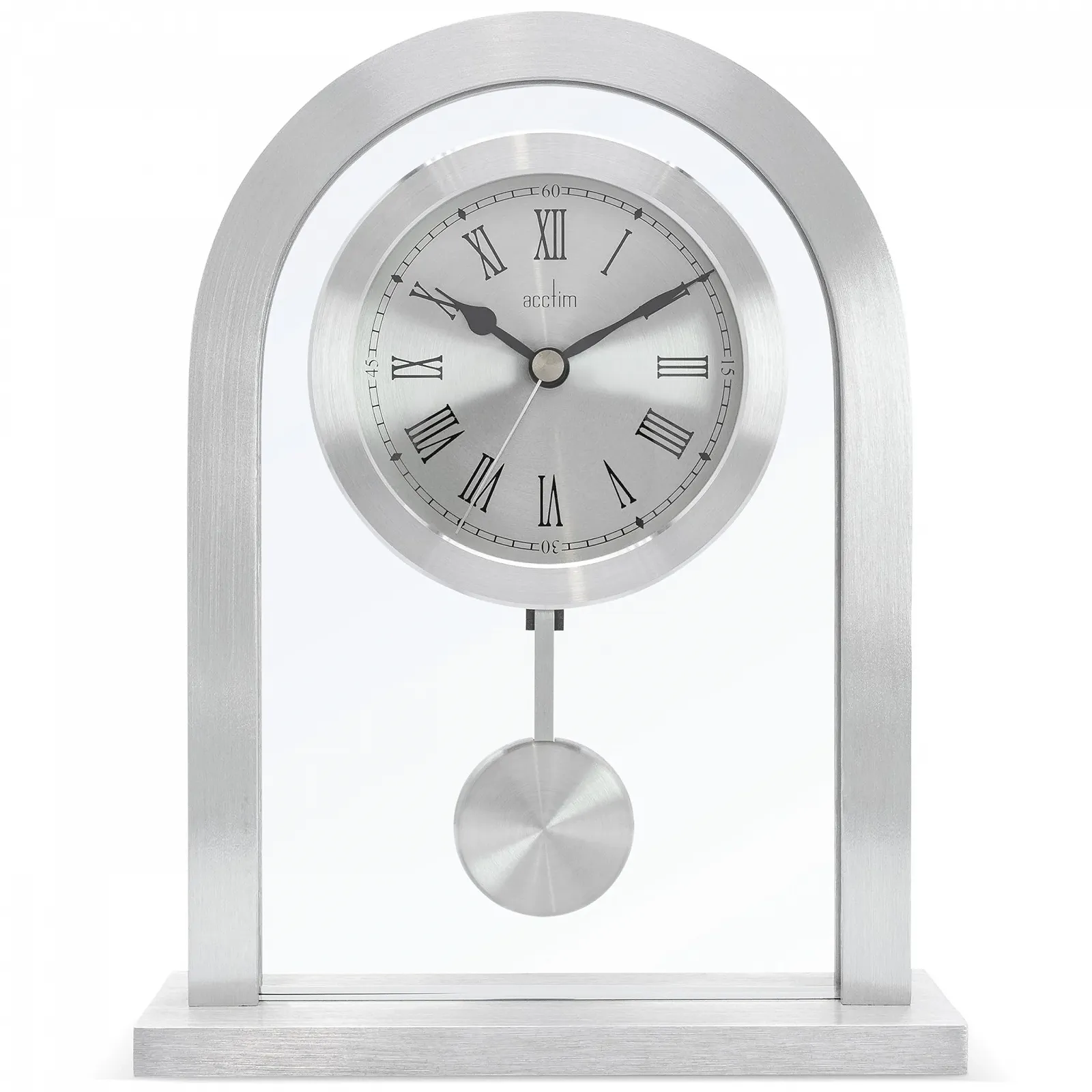 Годинник камінний Acctim Bathgate Скло з маятником Срібний, фото №1