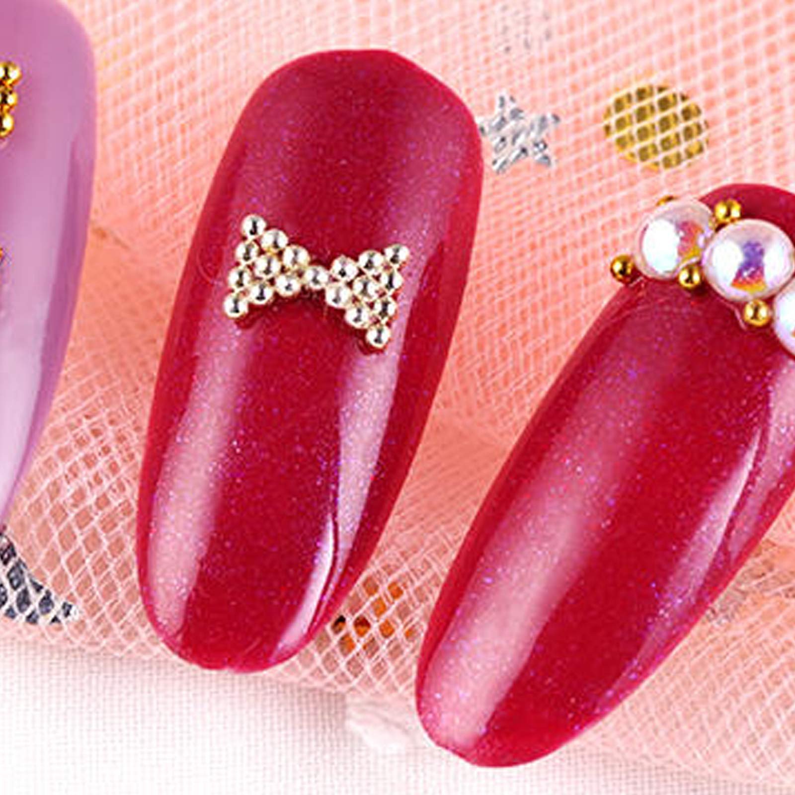 Металлические заклепки Jie Du 2 шт. для дизайна ногтей 3D Серебряные геометрические заклепки, фото №5