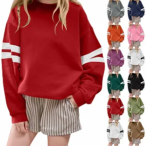 Детская кофта с длинными рукавами, модная одежда для девочек, свитшот, футболка с цветными блоками, классический топ с длинными рукавами, детская одежда, пуловер с длинными рукавами synthetic.ua - Фото 1