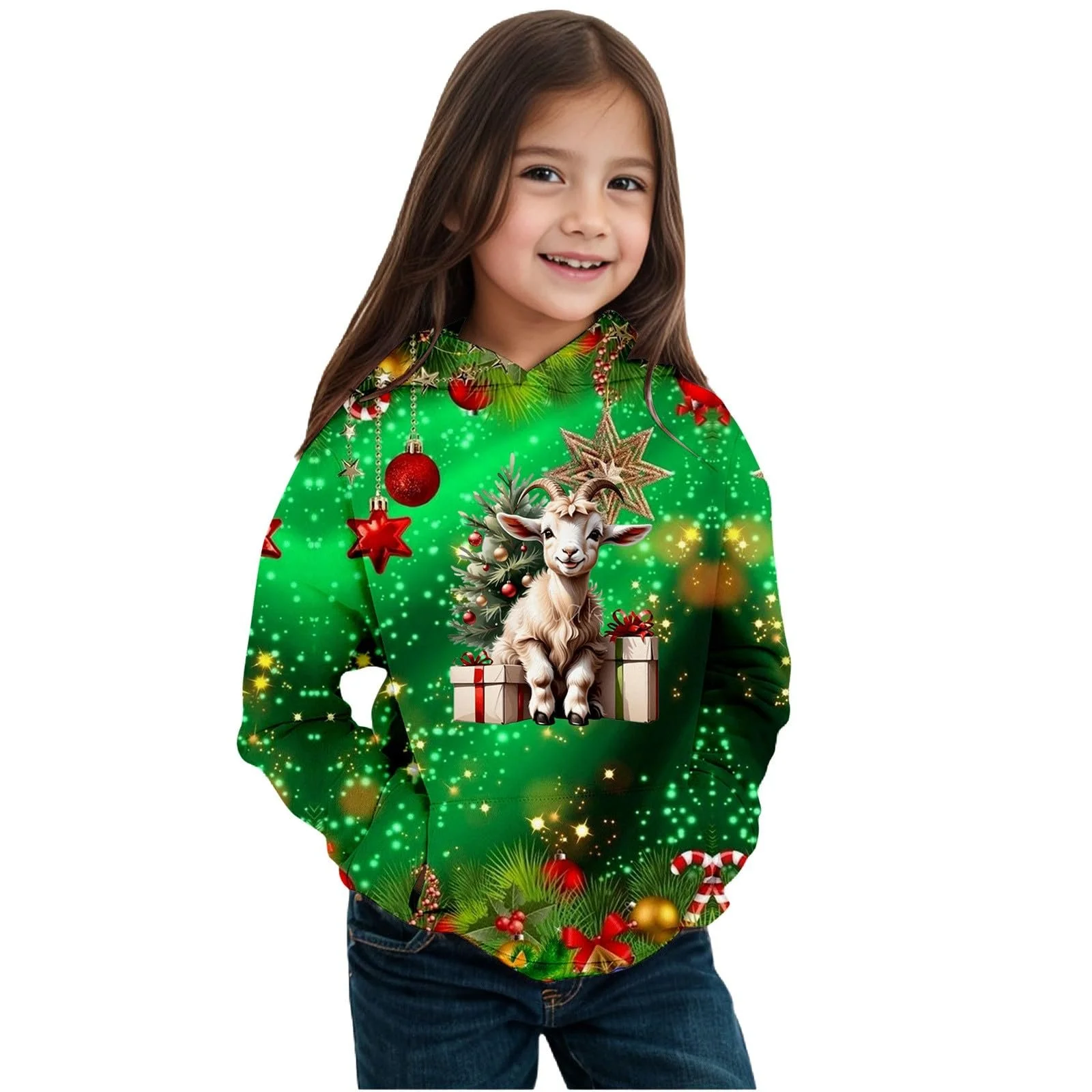 Худі Print Дівчинка З довгими рукавами Зимовий Теплий Фліс, фото №1