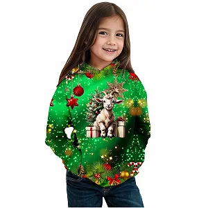 Худі Print Дівчинка З довгими рукавами Зимовий Теплий Фліс - Фото 1