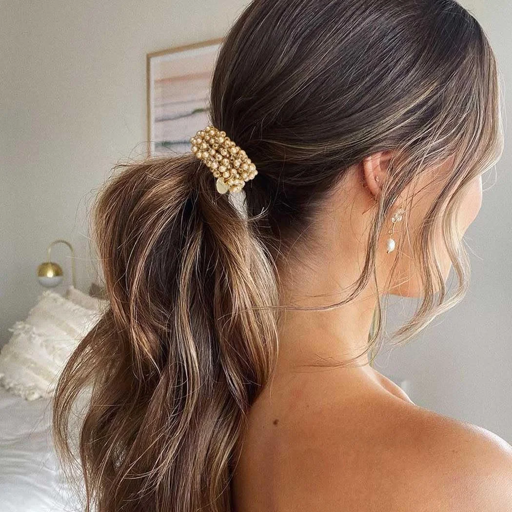 Резинка для волосся з перлами Generse, зі стразами, аксесуари для волосся для жінок та дівчат (3 шт. в упаковці), фото №3 Резинка для волосся з перлами Generse, зі стразами, аксесуари для волосся для жінок та дівчат (3 шт. в упаковці), фото №3