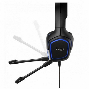 Наушники проводные IPega PG-R006B игровые с микрофоном гарнитура Синие synthetic.ua - Фото 1