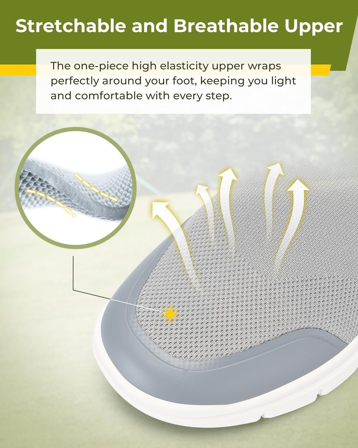 Кросівки FitVille Без застібок Дуже широкі Легкі Дихаючі Для ходьби, фото №6