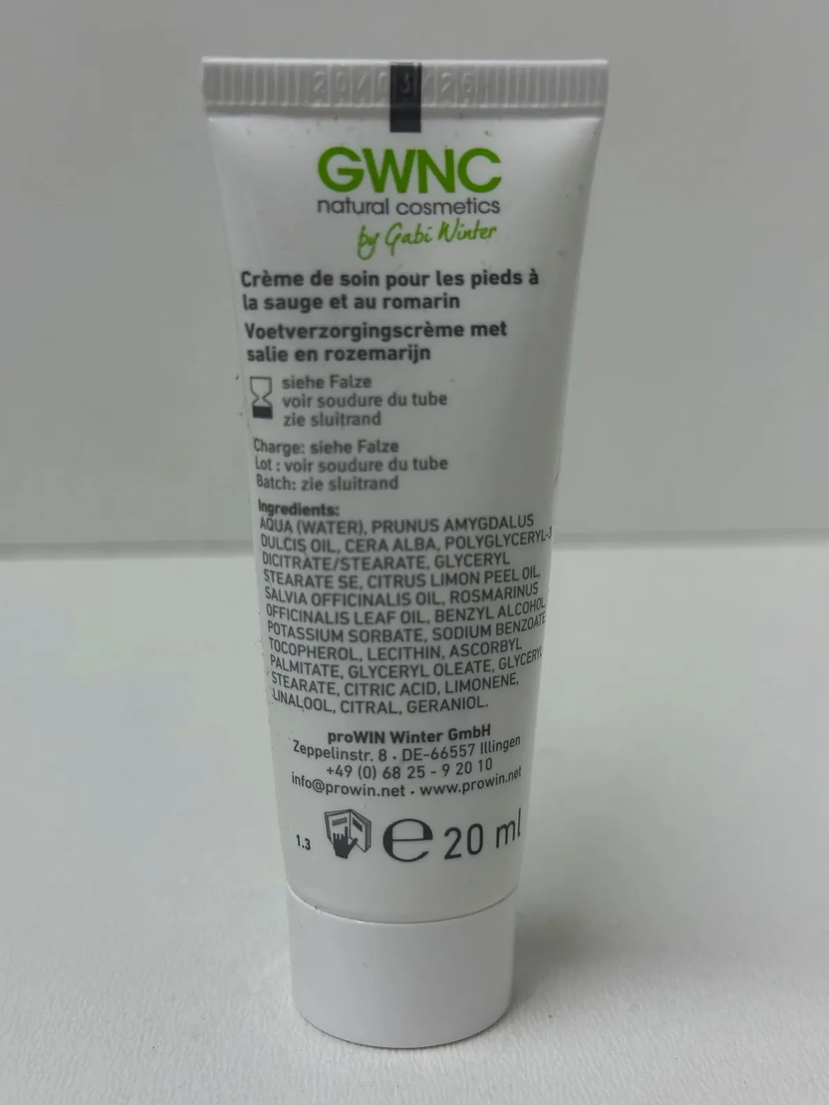 Крем для ног proWin GWNC Foot Care Cream 20 мл, фото №4