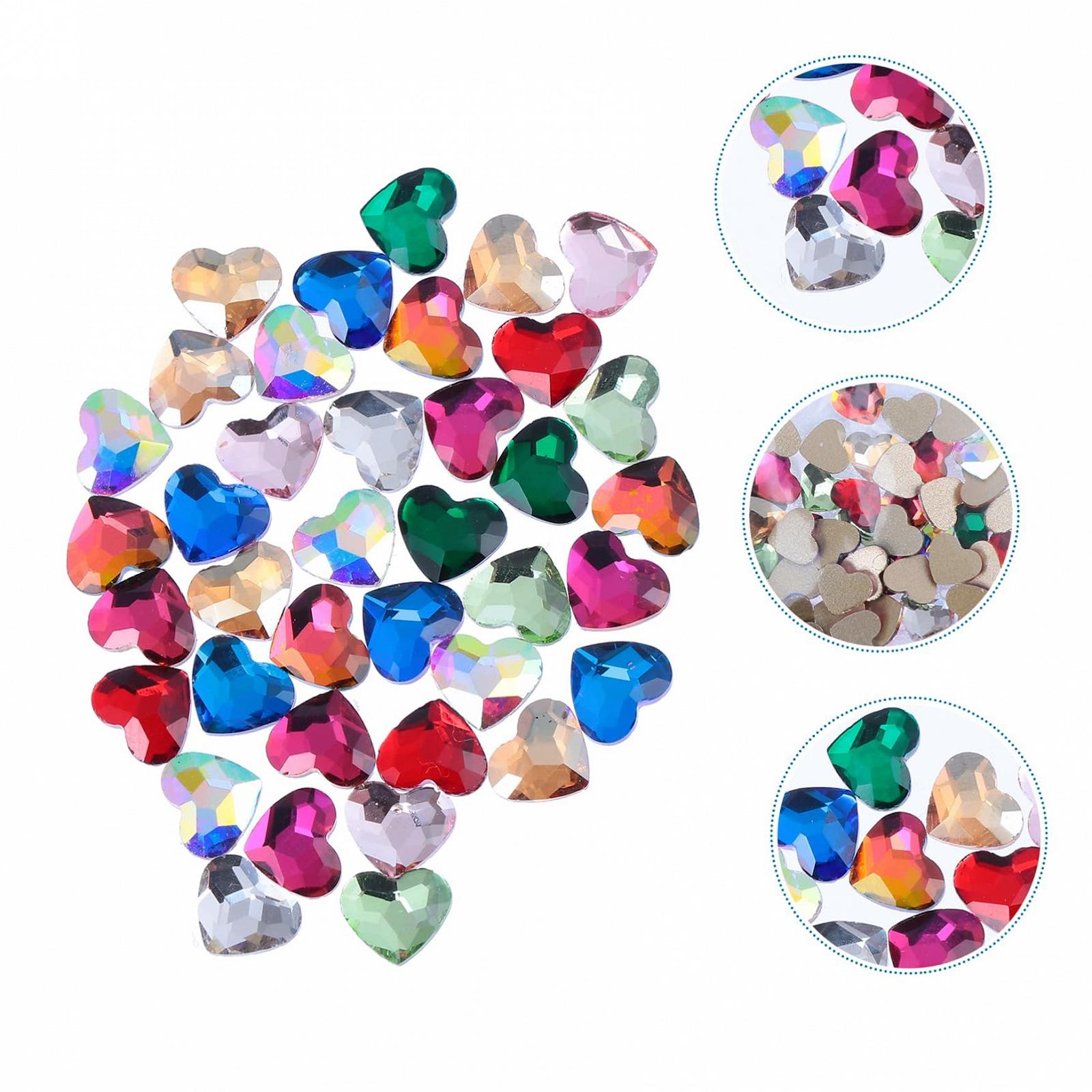 Прикраса для нігтів Серце Бренд FRCOLOR 100 шт. кристали 3D Шарм, фото №2