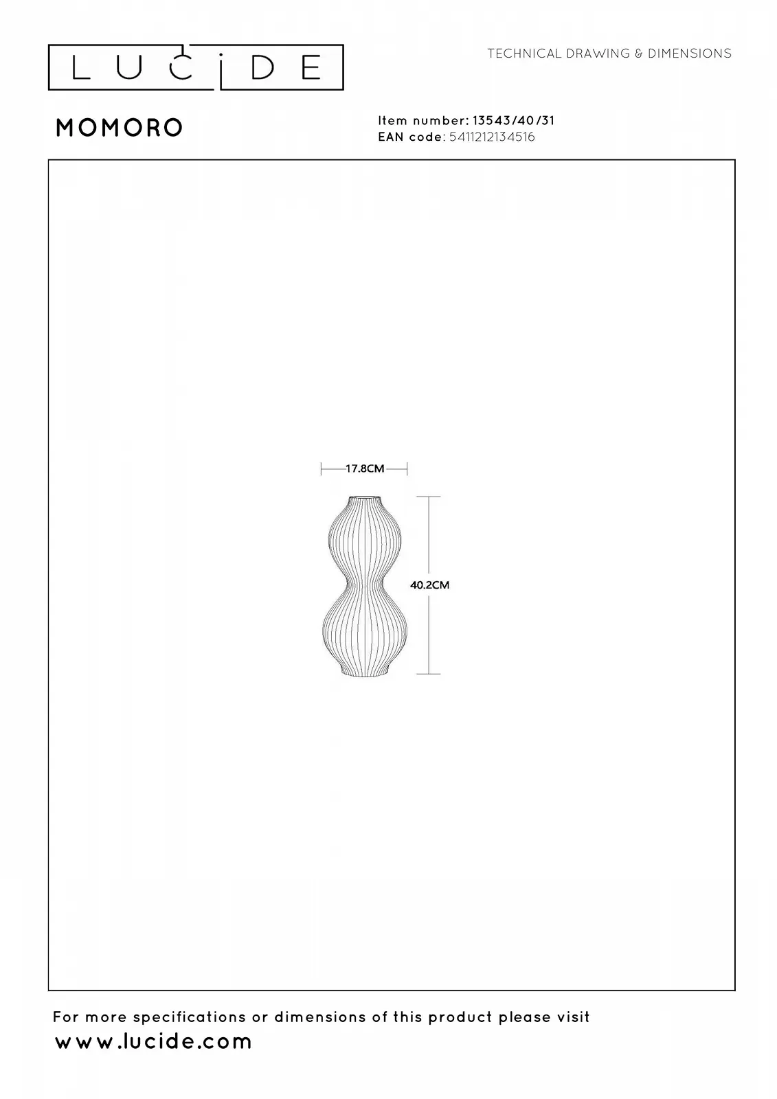 Настільна лампа LUCIDE Momoro 1 x E14 Біла, фото №6