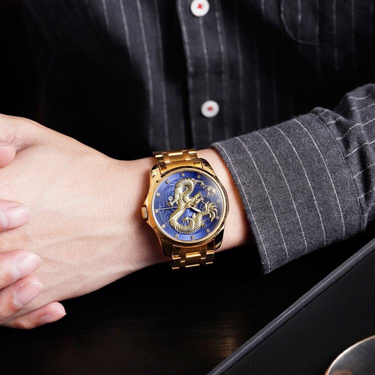 Годинник Skmei 9193 Gold-Blue, фото №3