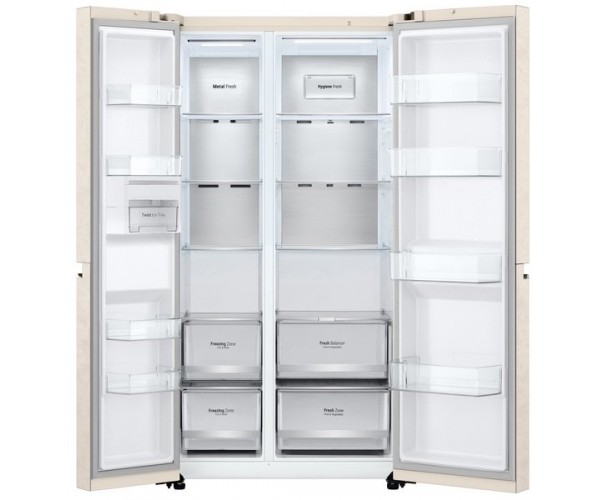 LG Холодильник з морозильною камерою SBS GC-B257SEZV, фото №3 LG Холодильник з морозильною камерою SBS GC-B257SEZV, фото №3