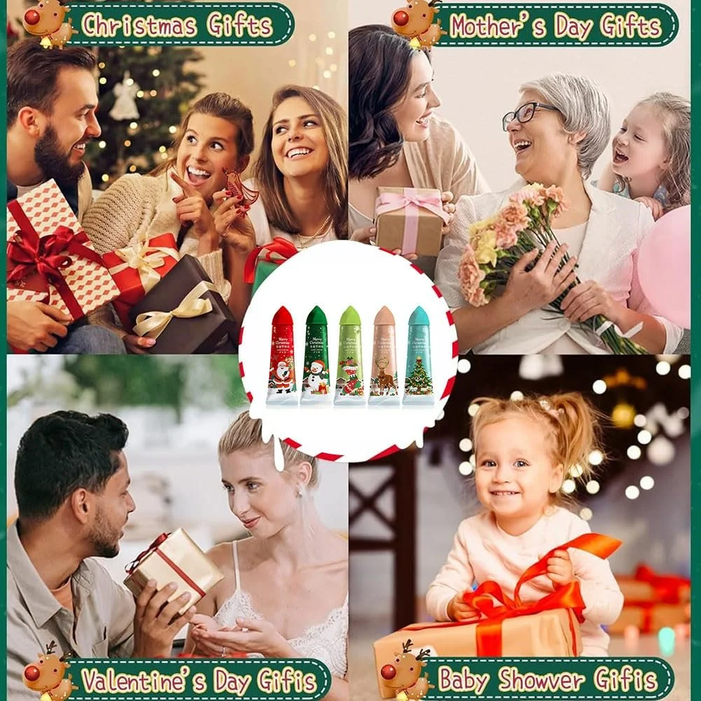 Крем для рук Набор Рождественский, Рождественский набор кремов для рук, Набор кремов для рук, Рождественские подарки с кремами для рук, Подарок на день рождения Рождественские подарки, Рождественские увлажняющие кремы для рук, 5 шт, фото №4