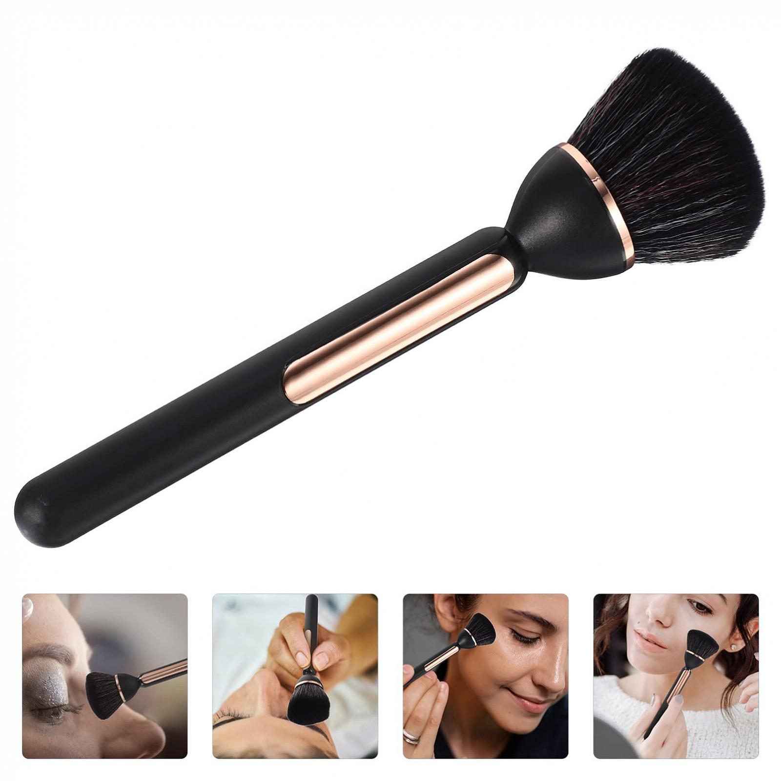 Кисть для пудры Beavorty Cosmetic с эргономичной ручкой, практичный инструмент для макияжа, черная, фото №4