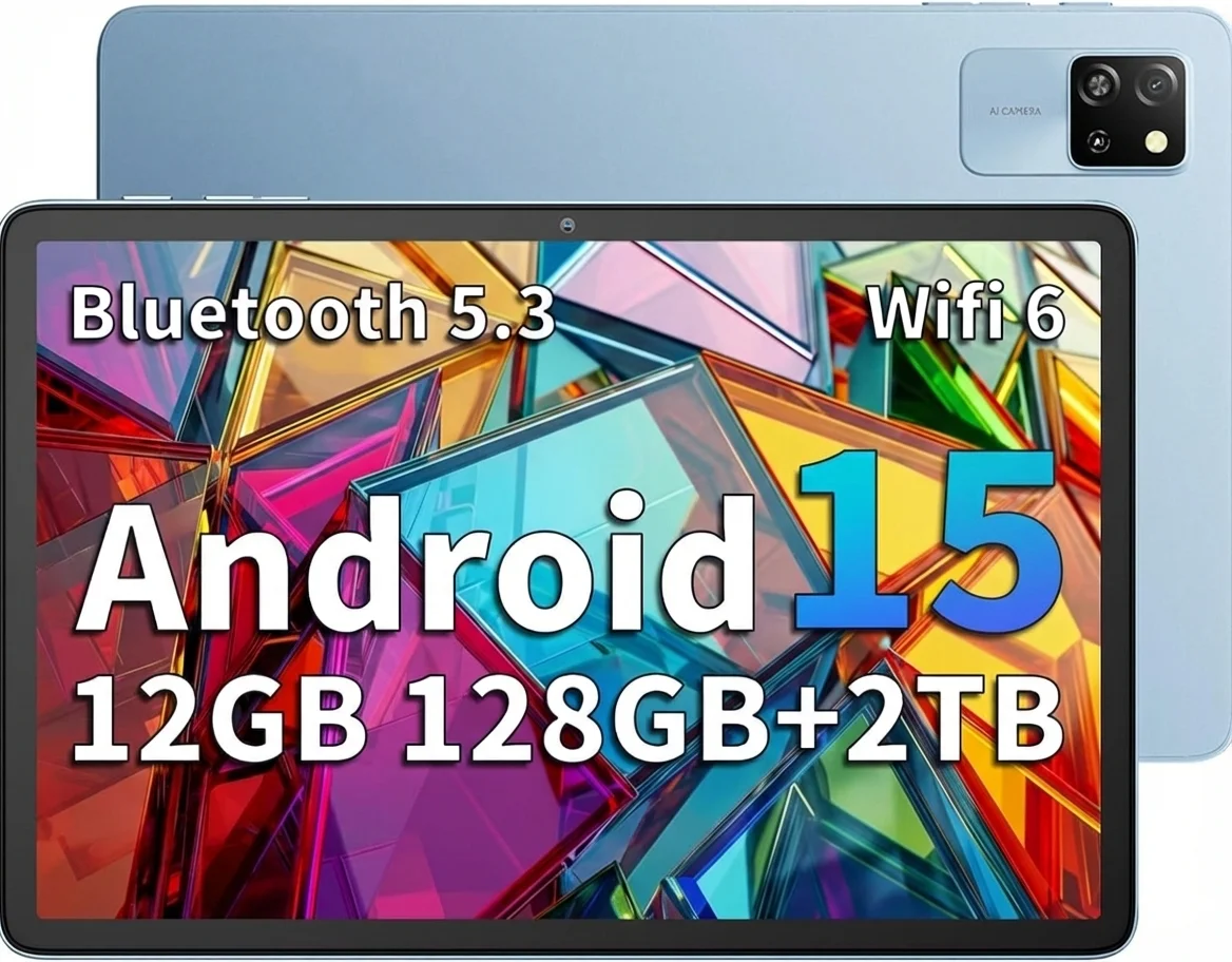 Планшет 10.1" Blackview Tab 60 WiFi 4+8/128 ГБ 8 ядер Android 15 5100 mAh Черный-Голубой, фото №1