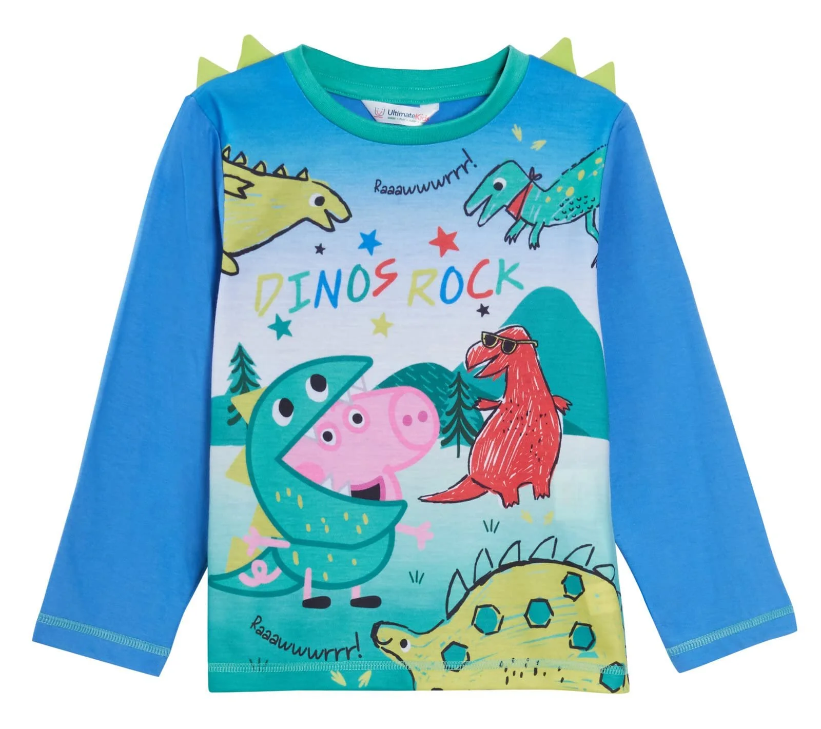 Пижама Peppa Pig George Pig 3D Dino Spikes Полная длина Люкс, фото №2