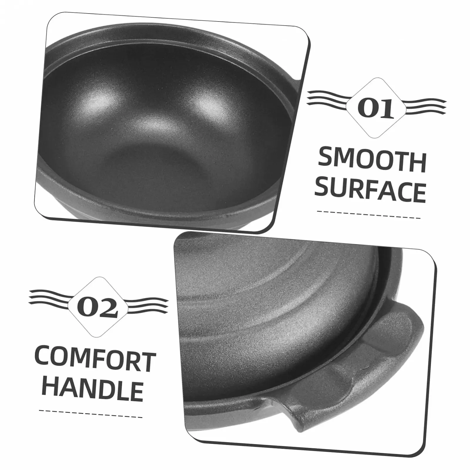 Кастрюля для тушения VALICLUD керамическая с двойной ручкой антипригарная, фото №7