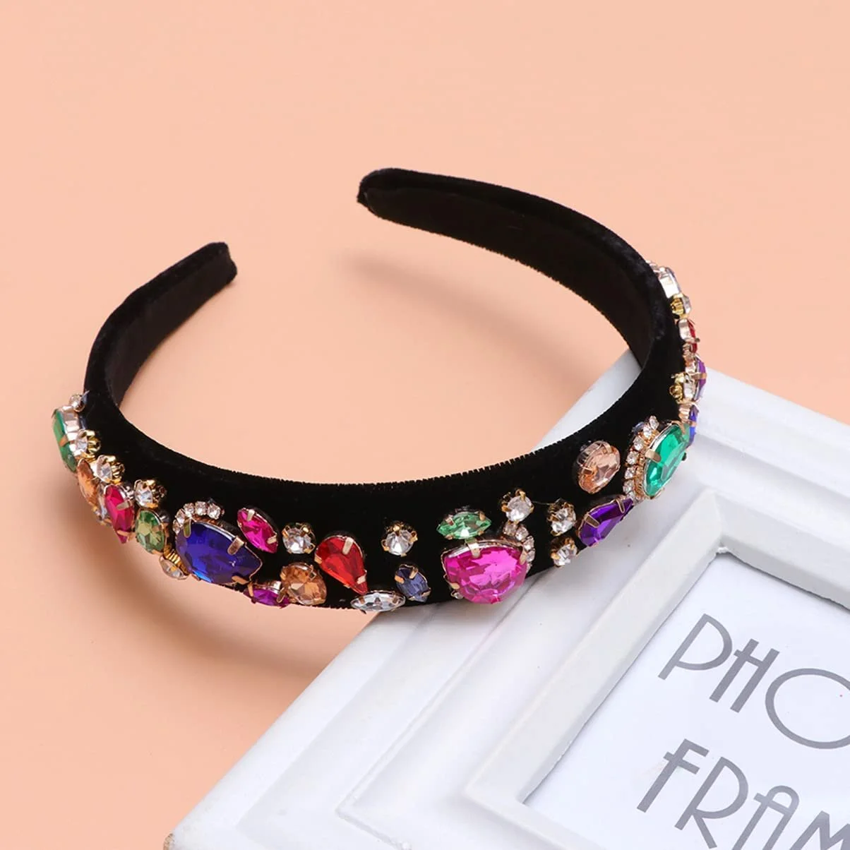 Обруч на голову HEALLILY Широка Зі Стразами Діамант Самоцвіт, фото №6