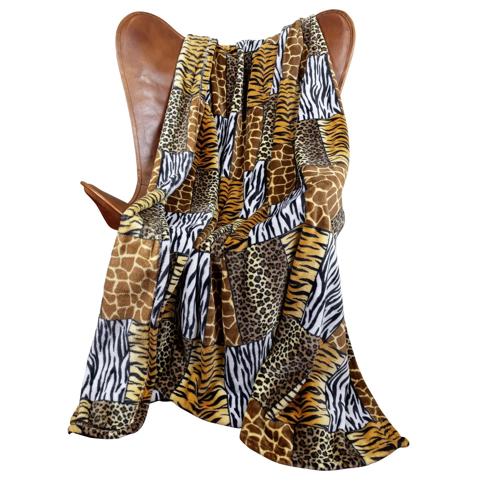 Плед Trendyshop365 Africa Animal 150 x 200 см Зебра Жираф Леопард (2 шт. в упаковці), фото №4