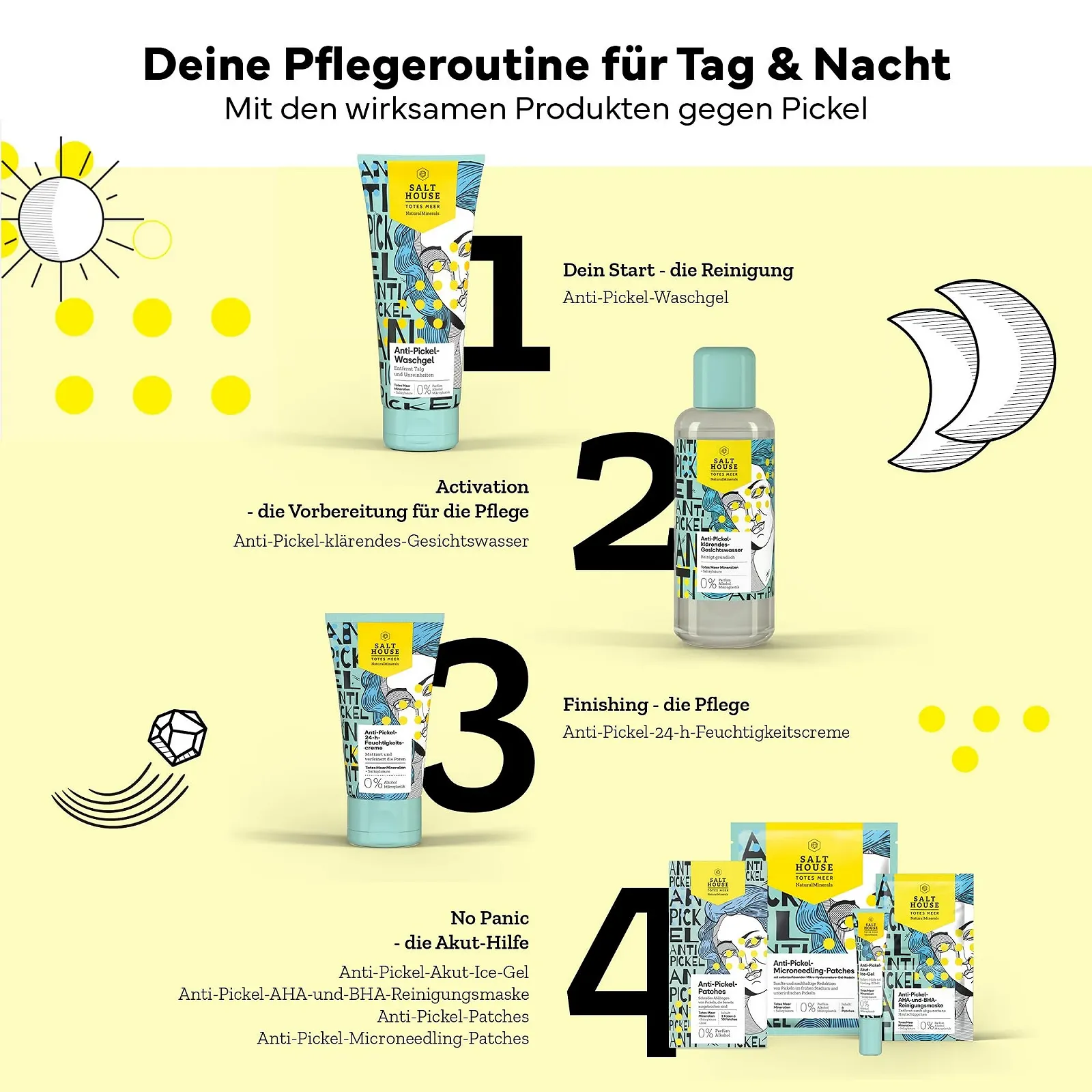 Гель для умывания Salthouse Natural Minerals Anti-Pimple, для мягкого и глубокого очищения пор, с салициловой кислотой, 200 мл, фото №5