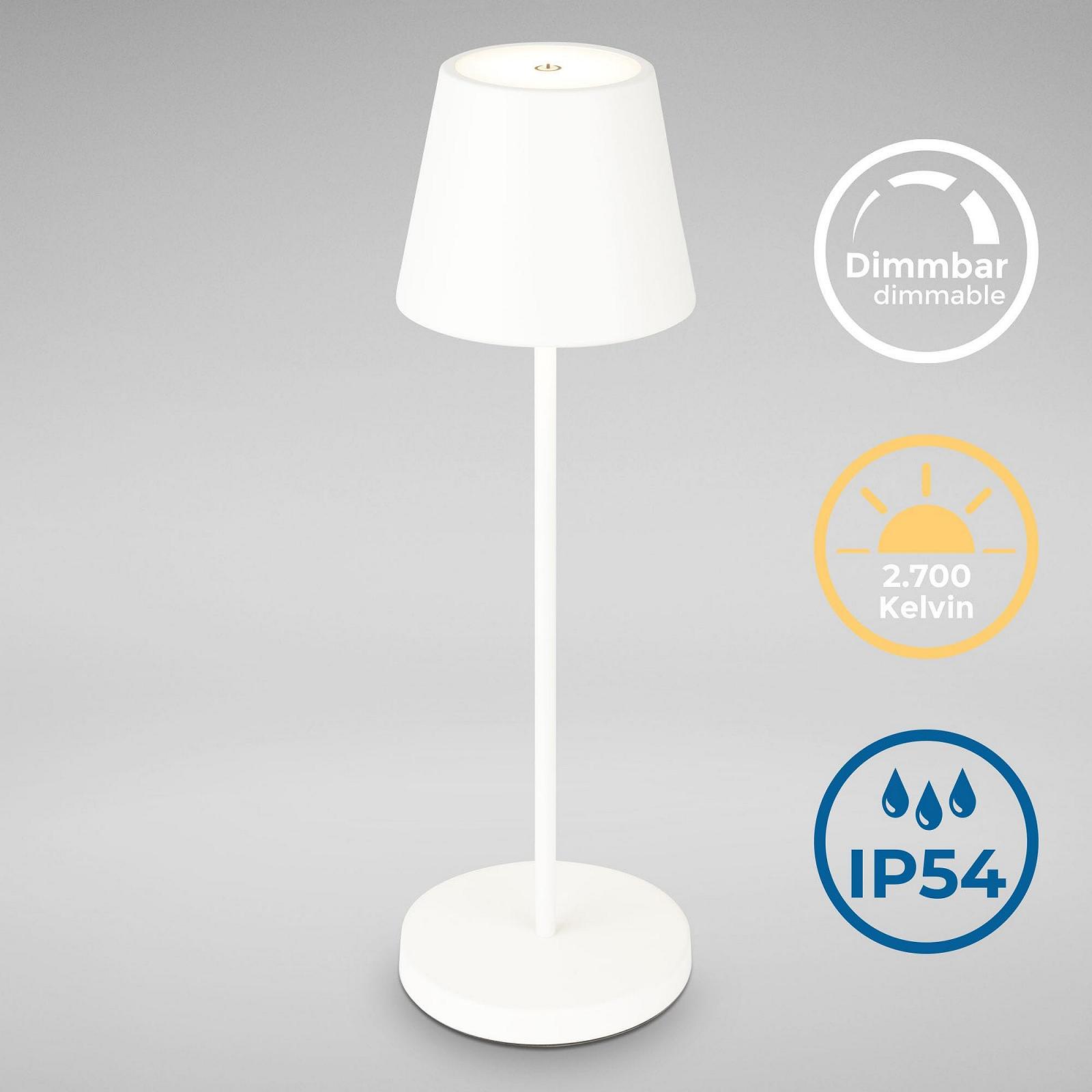 Настільна лампа B.K.Licht LED Wireless Dimmable USB-C IP54 Білий, фото №2