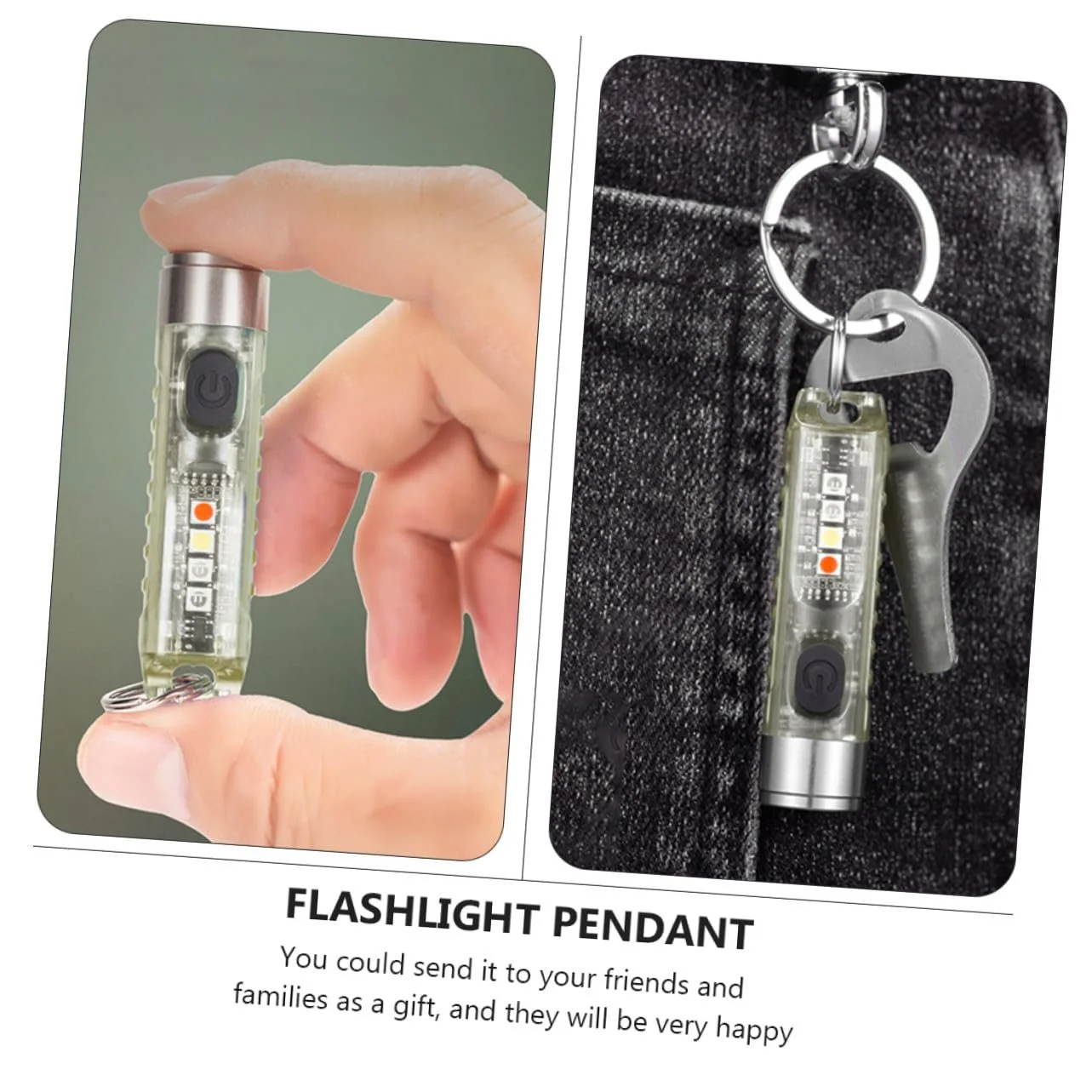 Ліхтарик NOLITOY LED Mini USB акумуляторний, брелок, ударостійкий, надяскравий, портативний, для кемпінгу, надзвичайних ситуацій і подарунків, фото №4