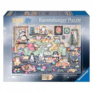Пазл Ravensburger Crazy Cats Vintage No. 16 Christmas Cookies 1000 элементов для взрослых и детей от 12 лет - Фото 1