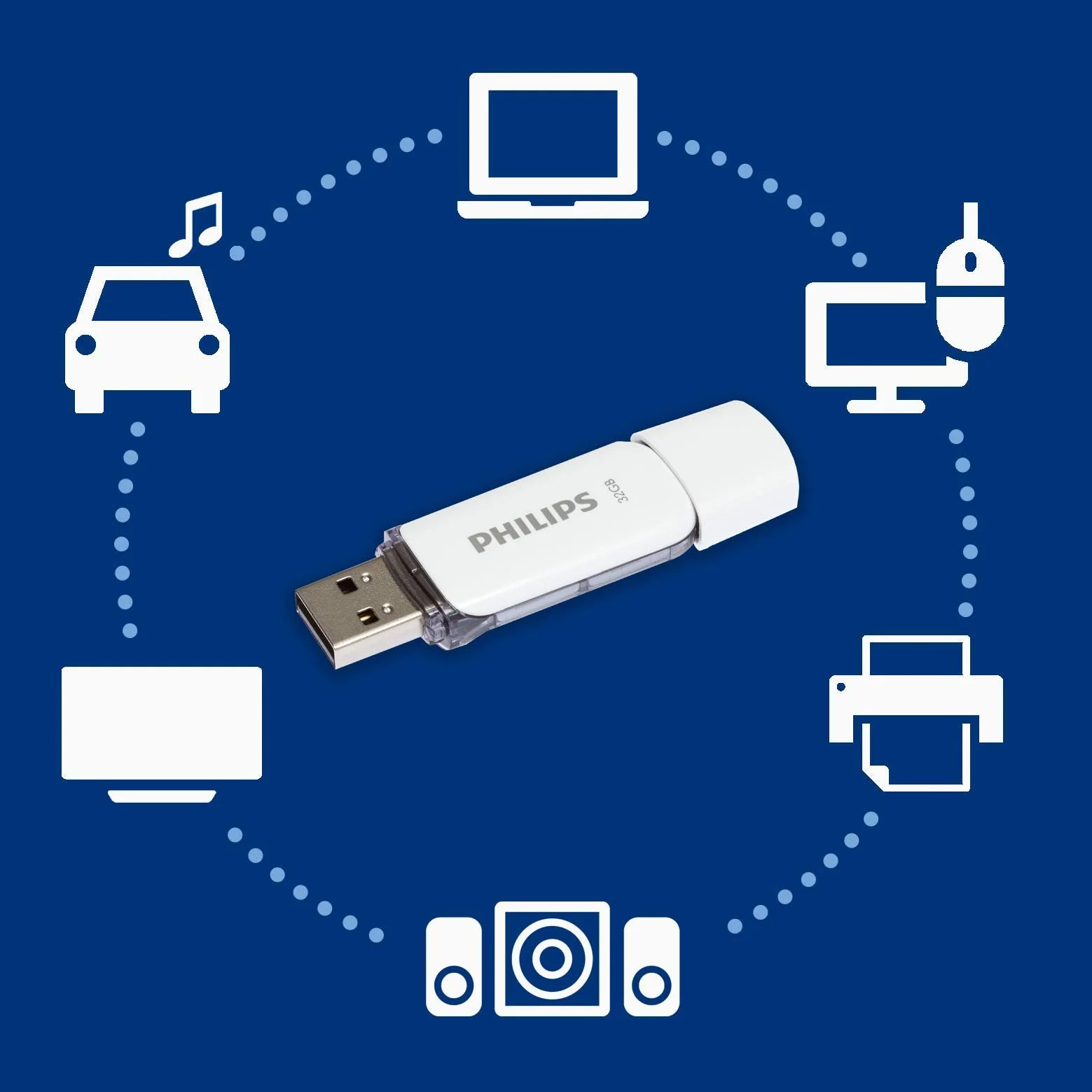 USB Flash Drive Philips Snow Edition 2.0 32GB 23МБ/с White/Grey, фото №6 USB Flash Drive Philips Snow Edition 2.0 32GB 23МБ/с White/Grey, фото №6