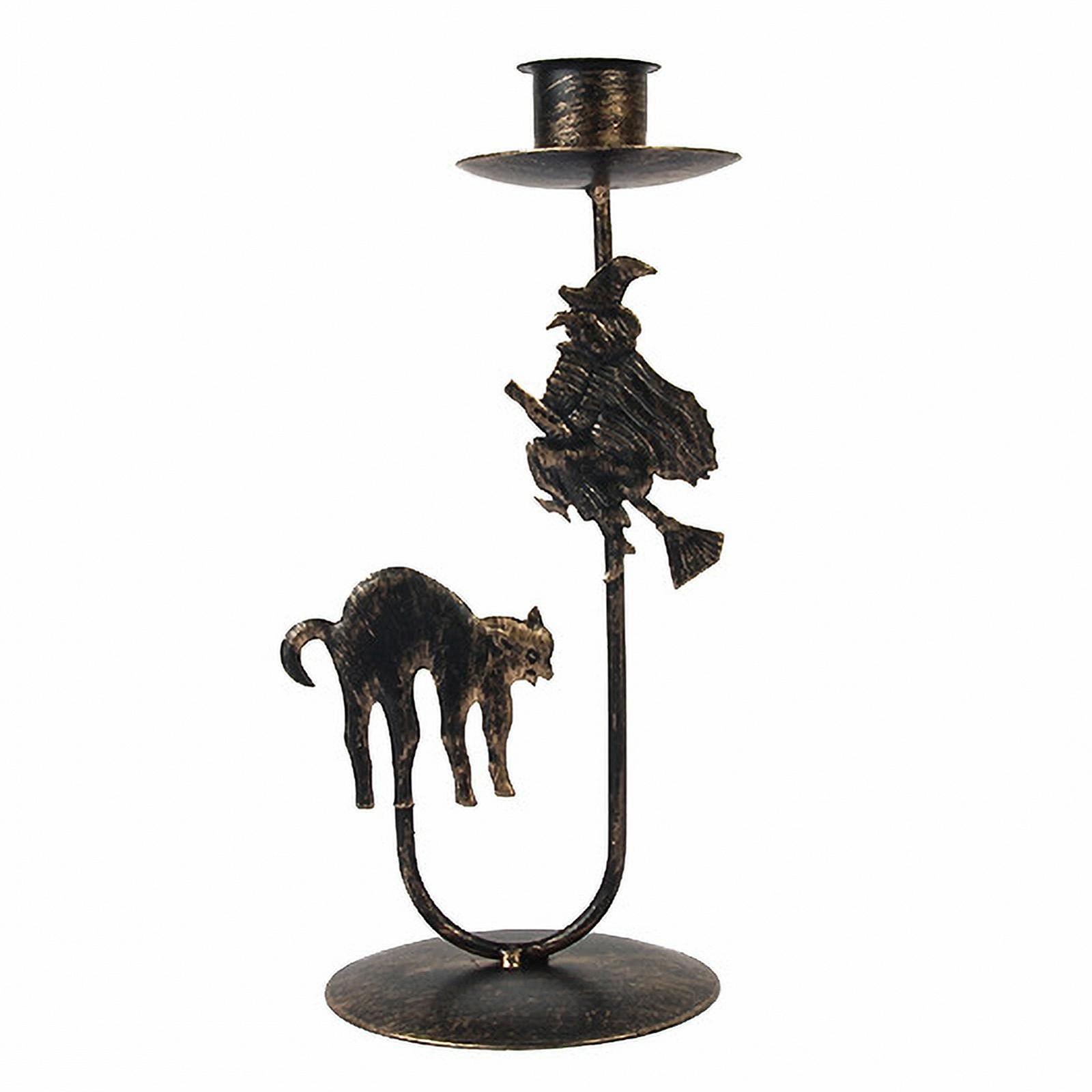 Подсвечник EUBEISAQI Skull Bat Retro Candle Holder для Хэллоуина Рождества столовая декорация, фото №1