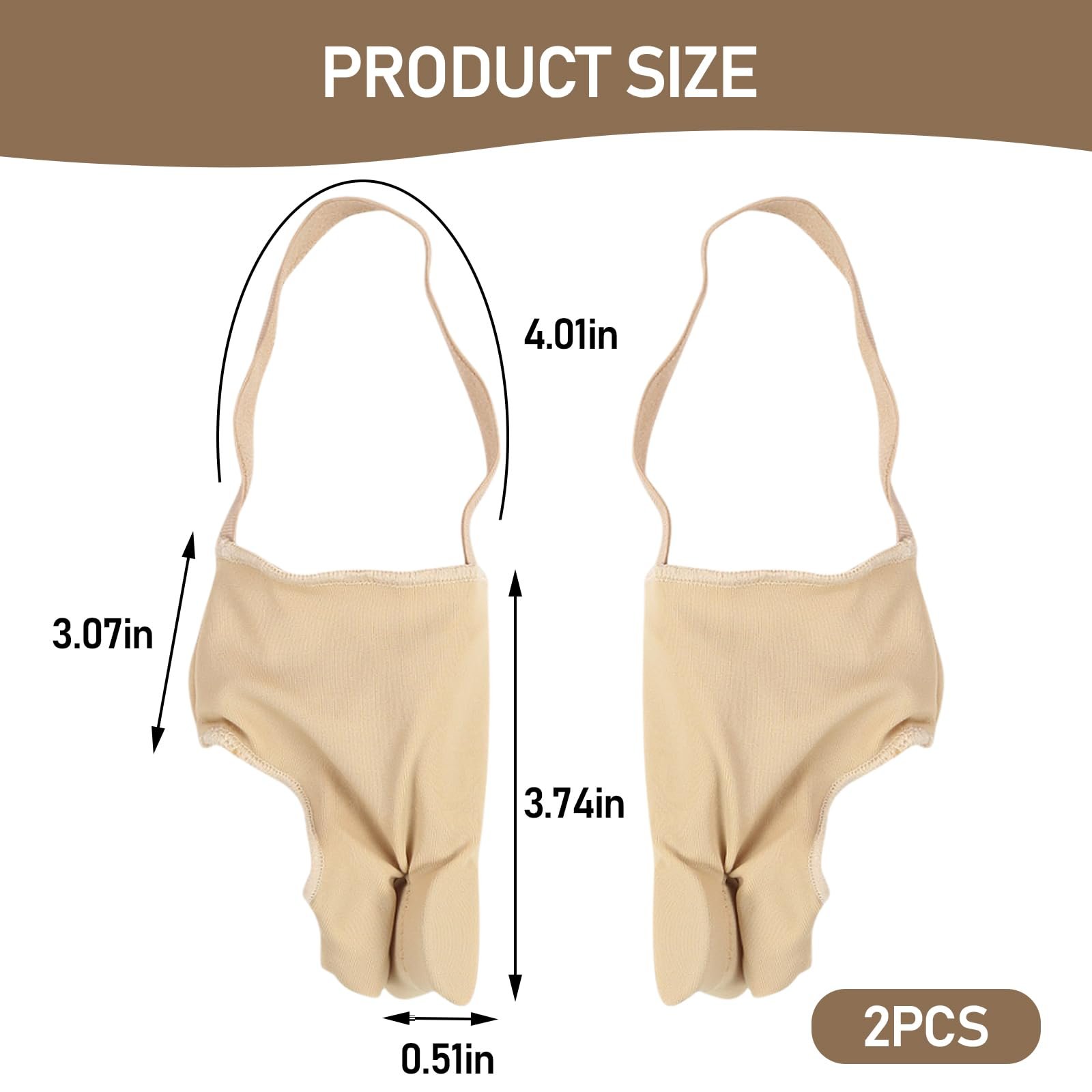 Пов'язка Hallux Valgus 2 пари, Зручна та дихаюча корекція Hallux Valgus, Ергономічний дизайн адаптується до стопи, Унісекс, фото №7