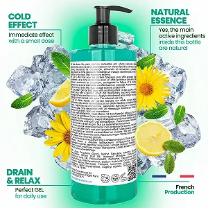 Охлаждающий гель Bleumarine Bretania Professional для тяжелых ног с эфирными маслами и растительными экстрактами 227 мл synthetic.ua - Фото 1