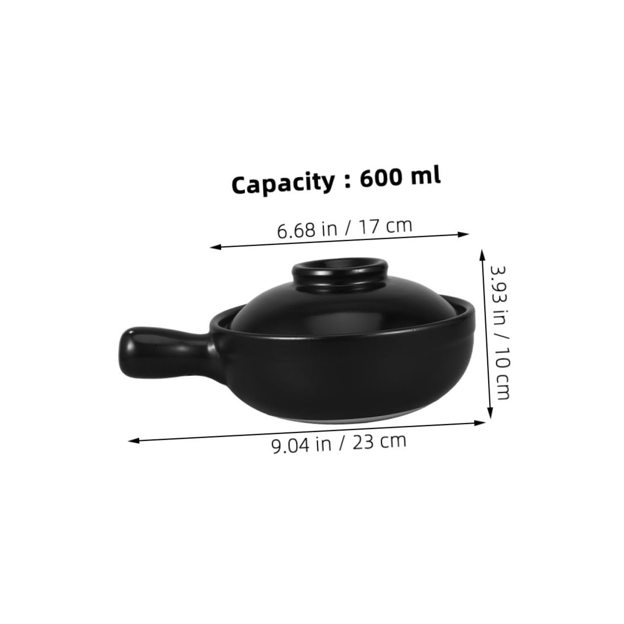 Горшок глиняный VICASKY с крышкой японский Donabe термостойкий, фото №2