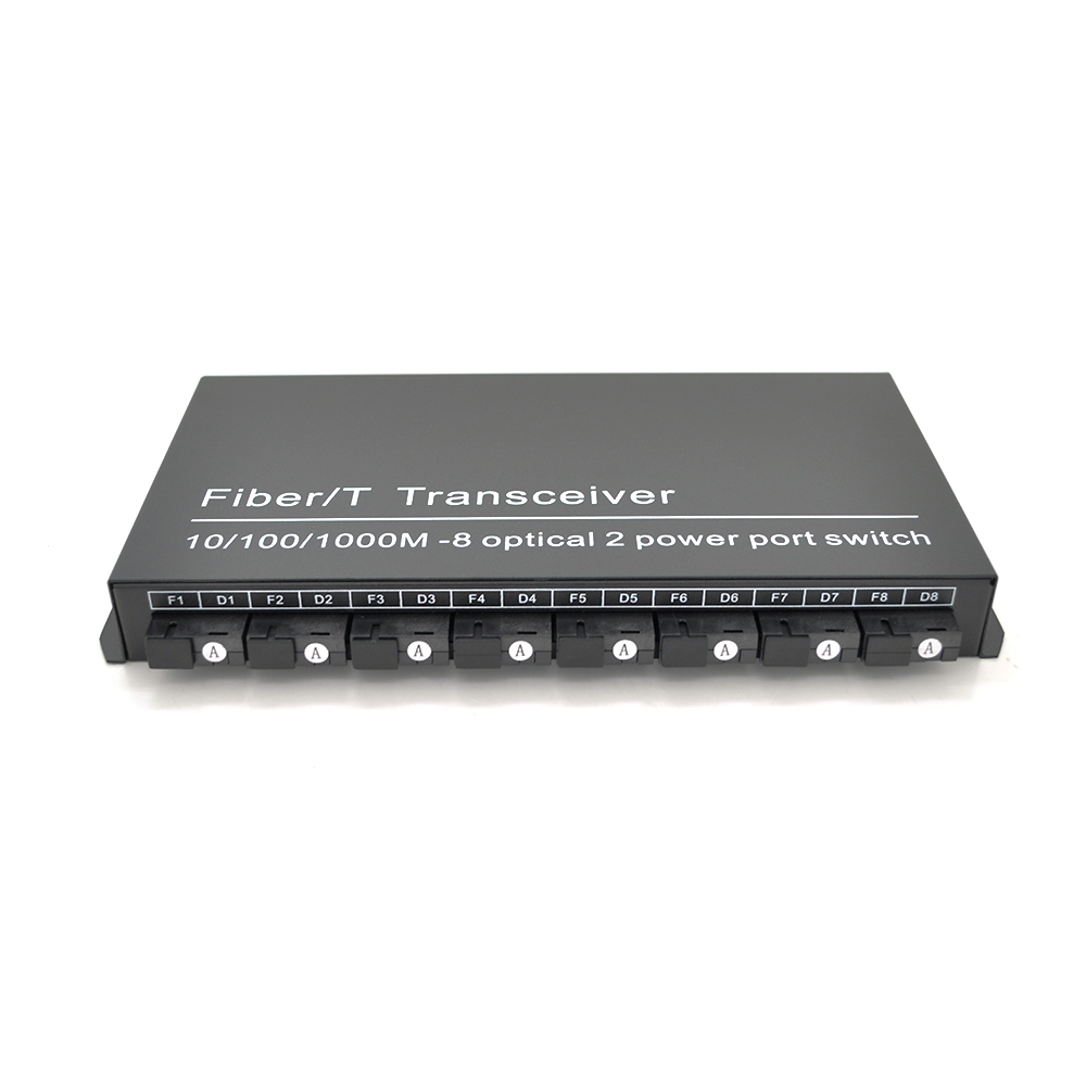 Коммутатор Voltronic UpLink UFS CK-880IS8F2E Fiber Switch 8Fiber 100Mbps 2 1000M RJ45 порти корпус металу БП в комплекті, фото №1