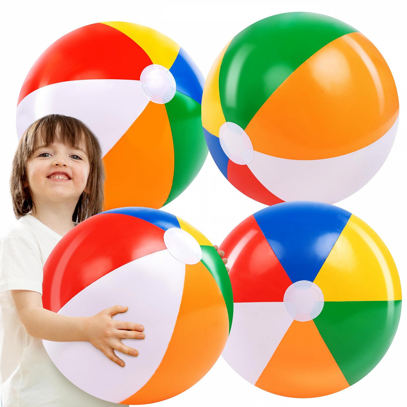 Пляжний м'яч JOYIN, 4 шт, 50 см, райдужний, фото №1