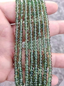 Бусины Апатит рондель гладкие 4-5мм нить длиной 33 см для изготовления ювелирных изделий ожерелья браслета - Фото 1