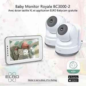 Відеоняня ELRO Royale BC3000-2 12,7 см Touchscreen HD App з додатковою камерою 1 шт. synthetic.ua - Фото 1