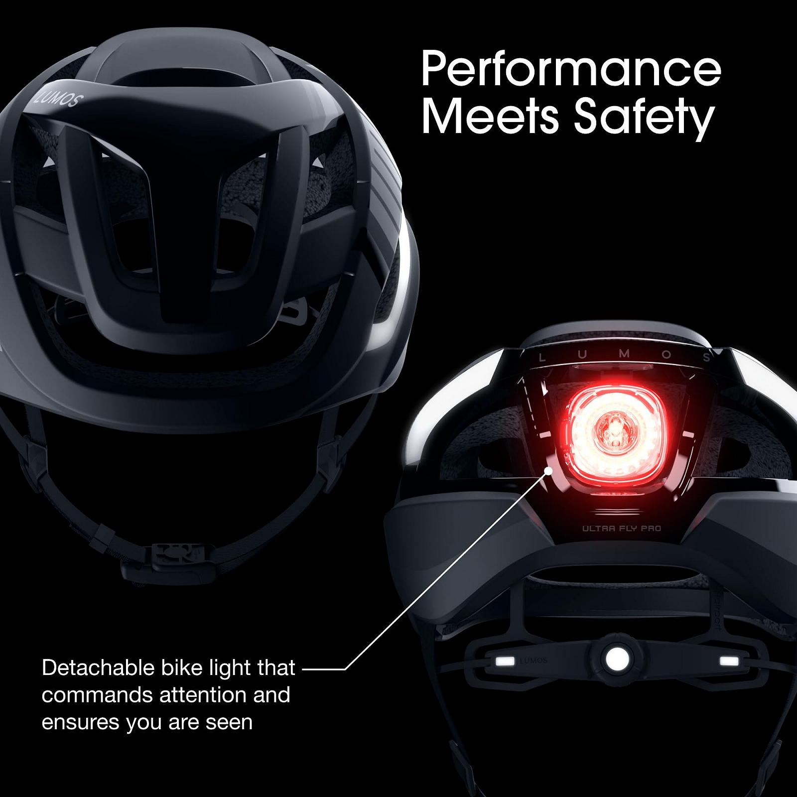 Шолом дорожній Lumos Ultra Fly Pro, сумісний з Lumos Firefly (задній ліхтар), з вбудованим портом для сонцезахисних окулярів, спеціальна система посадки, фото №5