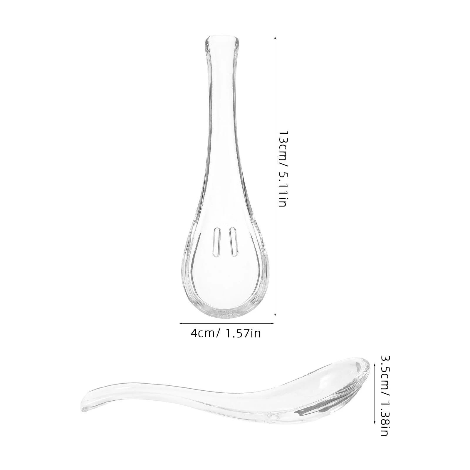 Ложка Суповая Kichvoe Стеклянная Прозрачная (2 шт), фото №2