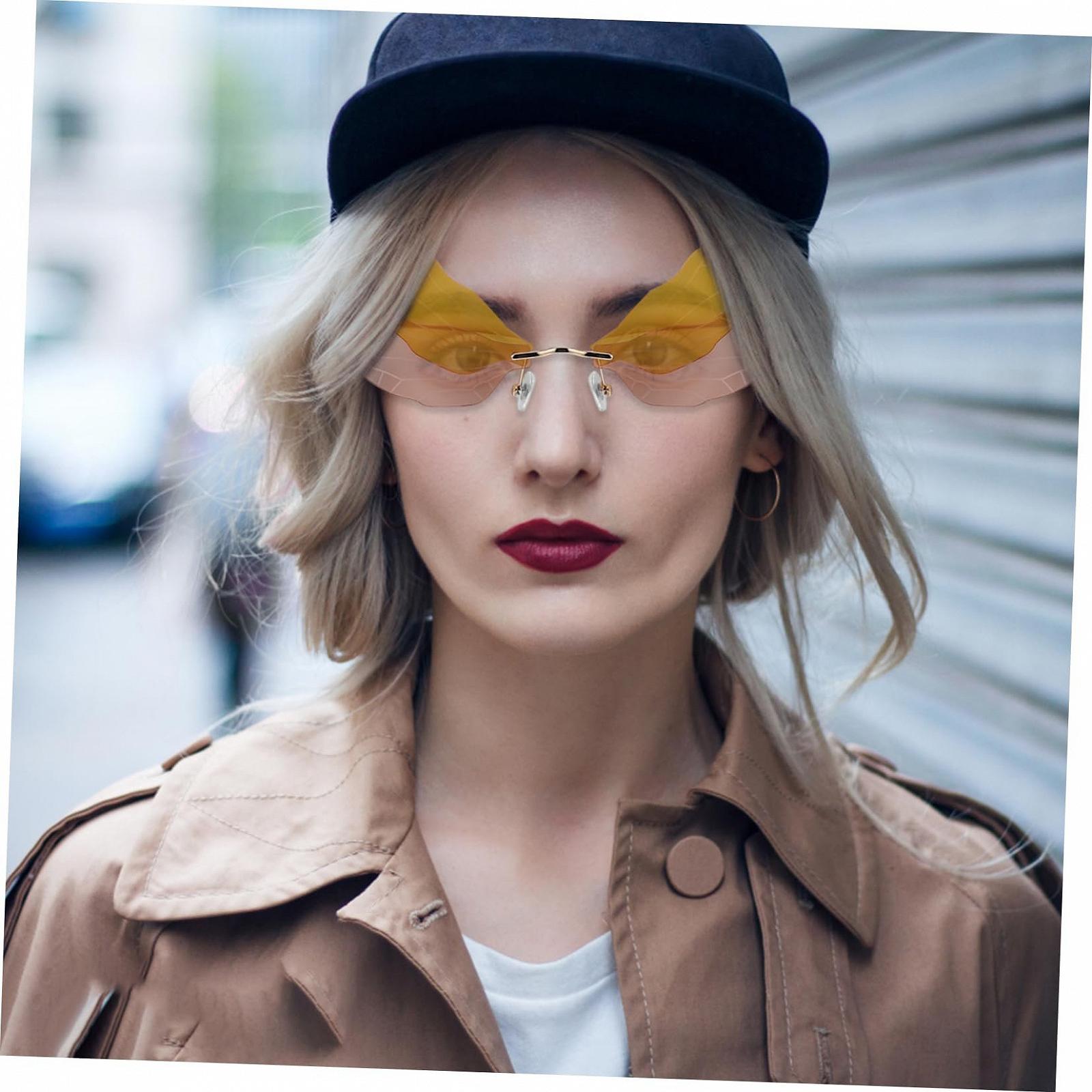 Сонцезахисні окуляри Квадратні PACKOVE Без оправи для жінок Унісекс x2 шт., фото №8