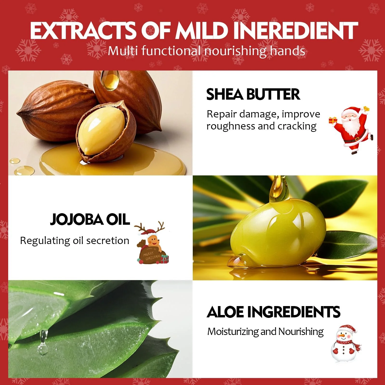 Крем для рук Рождественский набор 10 шт. Увлажняющий, фото №3