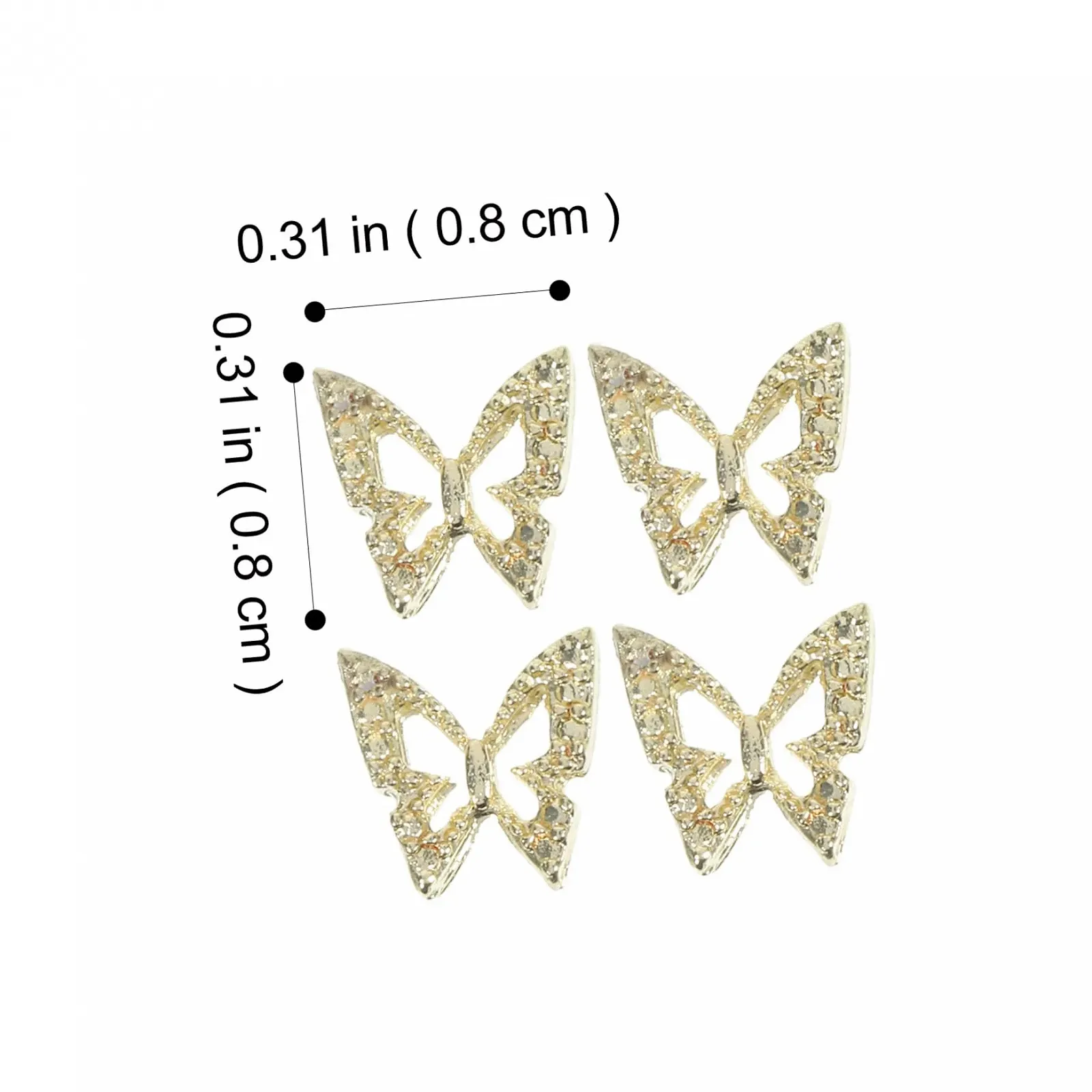 Украшения для ногтей Mikinona Бабочки 40 шт., фото №2