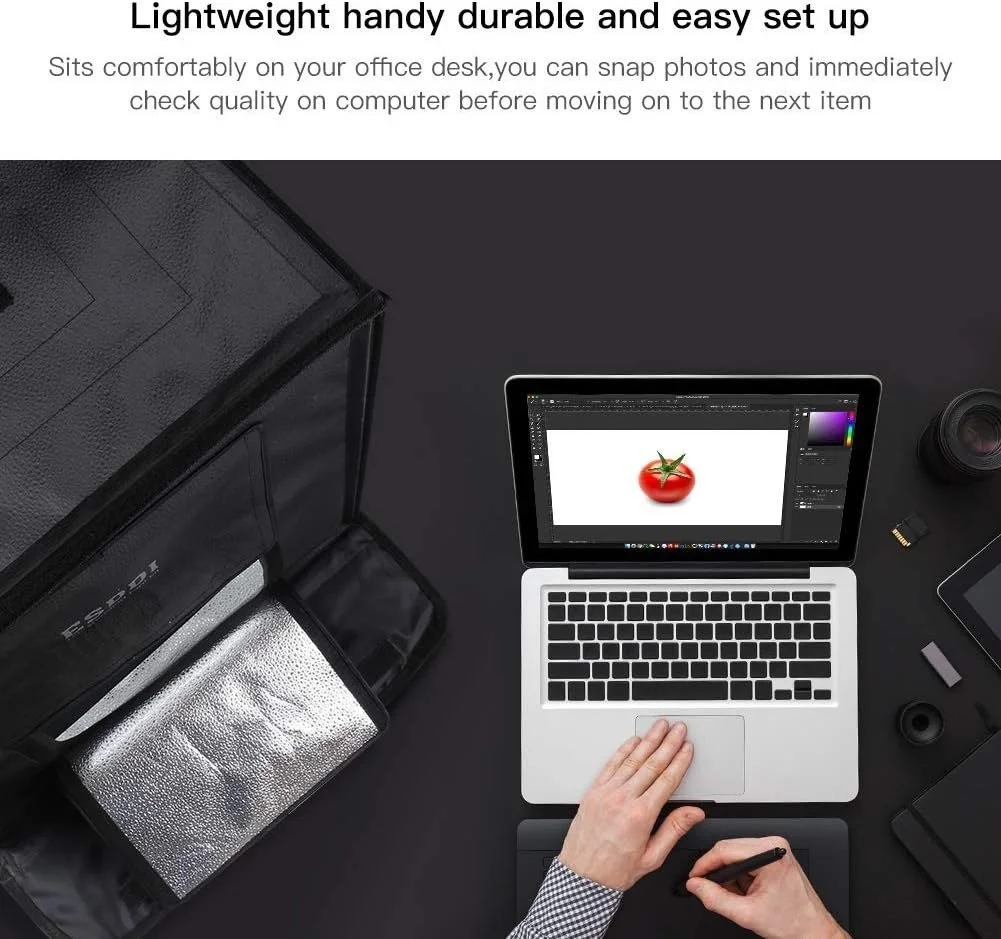 Фотобокс ESSDI PKL-D550 50×50×50см та 4 фони Чорний, фото №6 Фотобокс ESSDI PKL-D550 50×50×50см та 4 фони Чорний, фото №6