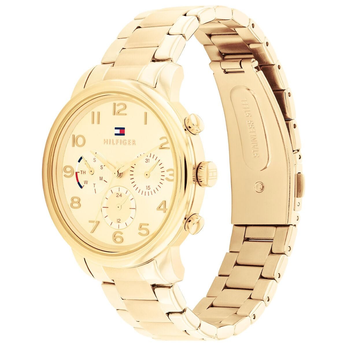 Женские часы Кварцевые многофункциональные Tommy Hilfiger 1782525 Золотой, фото №2