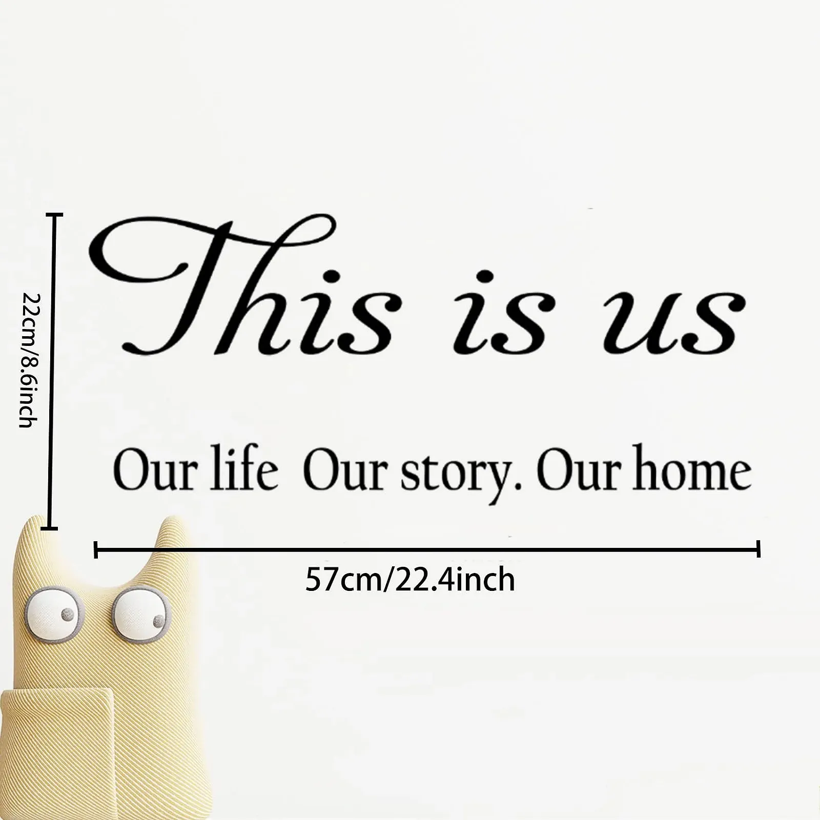Наклейка на стіну "Das sind wir Unser Leben" Цитати для дому Самоклейна 57 x 22 см, фото №2