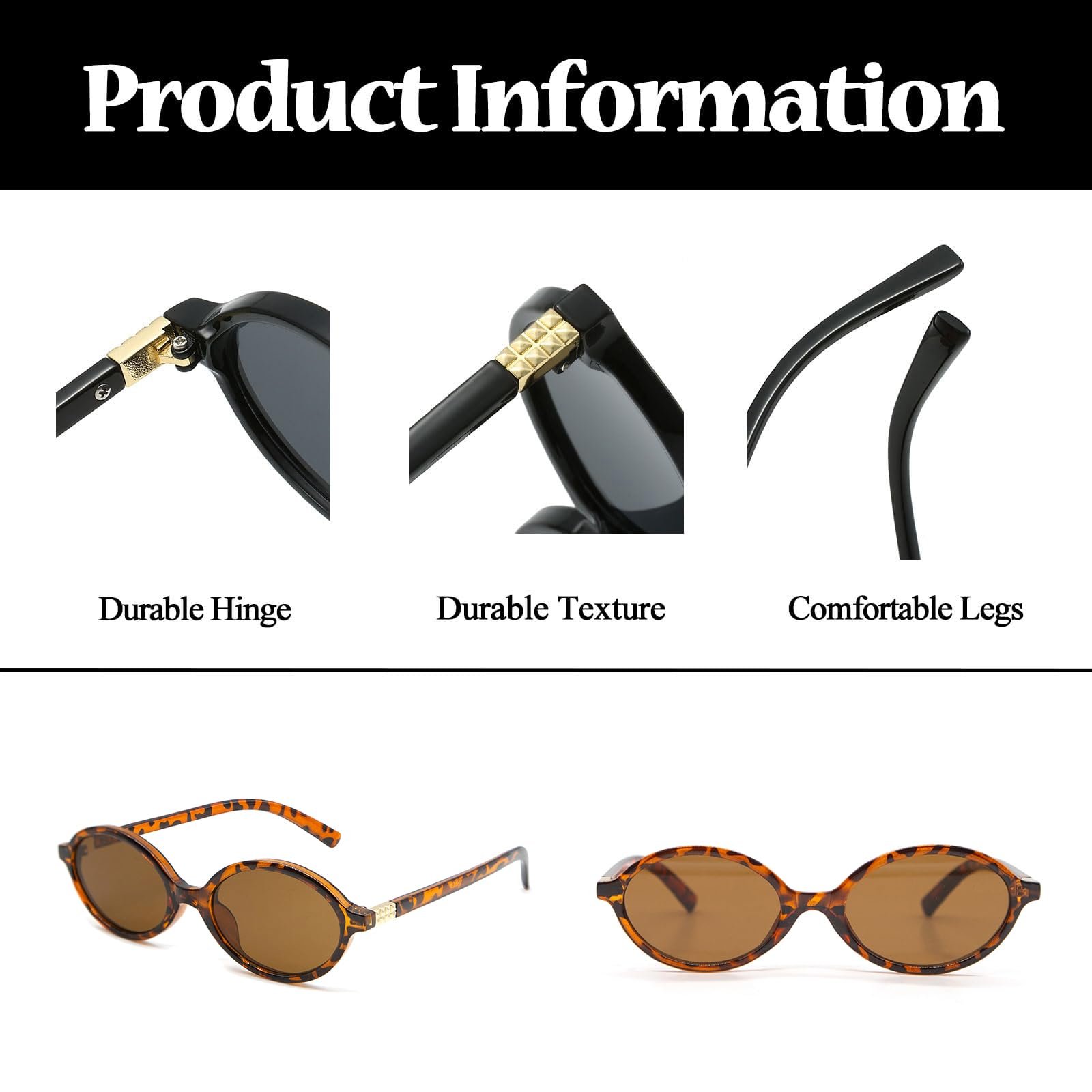 Сонцезахисні окуляри Овальні Retro LJCZKA Unisex Модні Класичні 90-х UV400, фото №4 Сонцезахисні окуляри Овальні Retro LJCZKA Unisex Модні Класичні 90-х UV400, фото №4