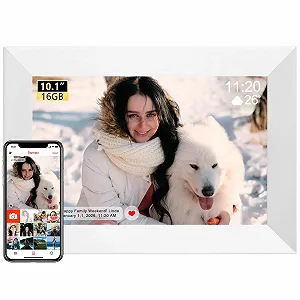 Цифровая фоторамка Frameo 10.1" HD IPS Touchscreen WiFi 16 ГБ White - Фото 1