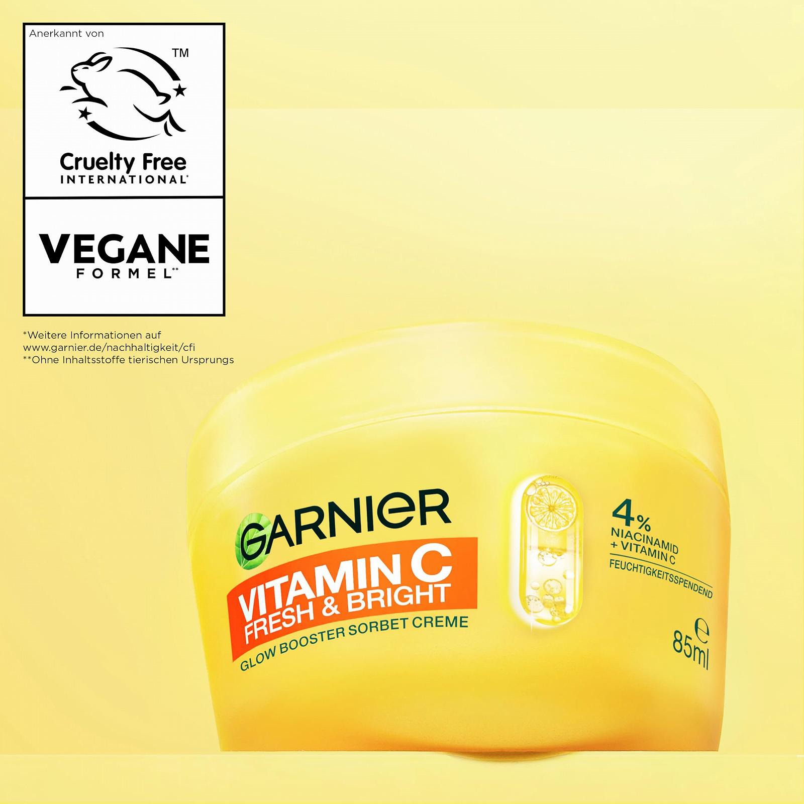 Крем-сорбет для обличчя Garnier Vitamin C Fresh & Bright Glow Booster з 4% ніацинамідом та вітаміном C 50 мл, фото №10 Крем-сорбет для обличчя Garnier Vitamin C Fresh & Bright Glow Booster з 4% ніацинамідом та вітаміном C 50 мл, фото №10