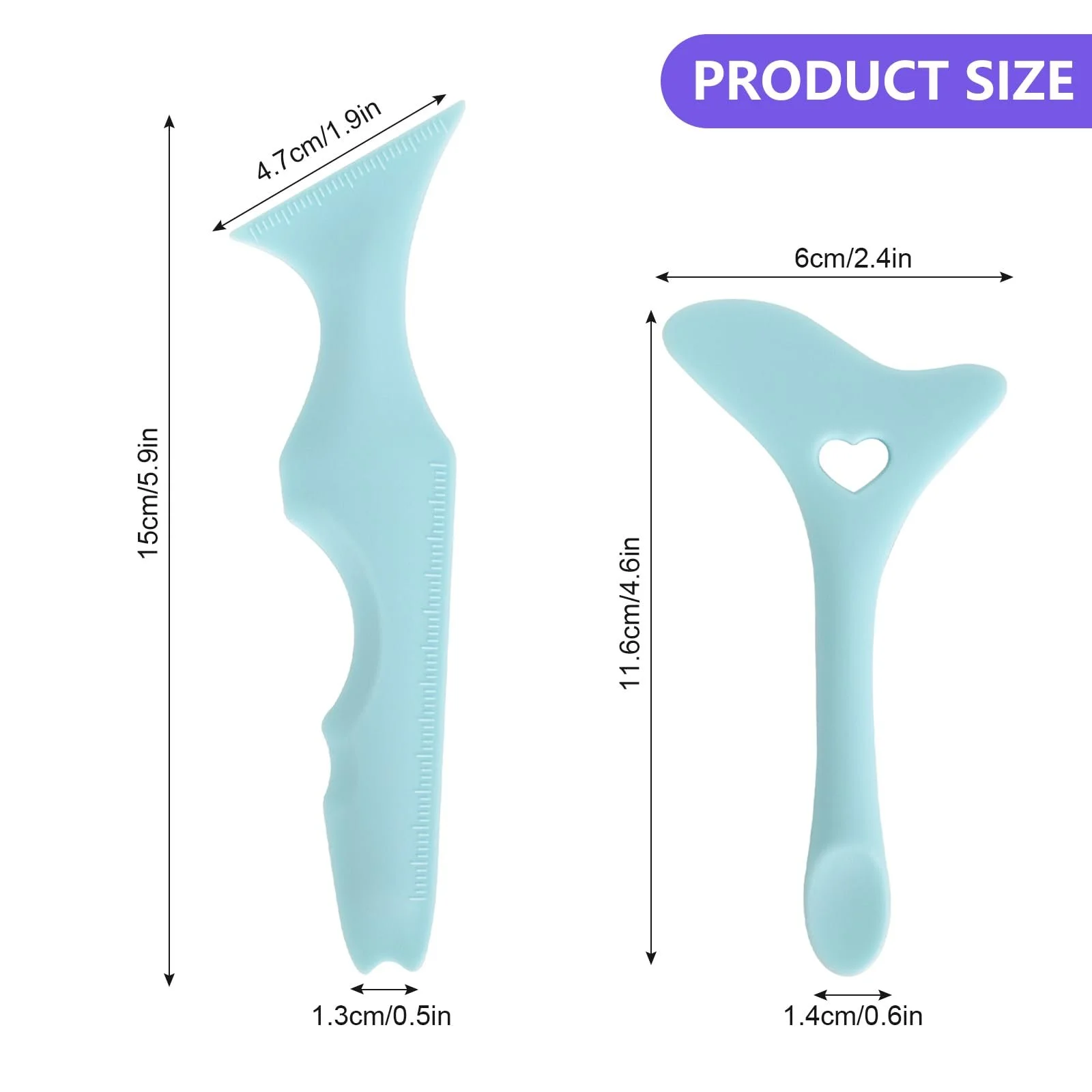 Набор из 2 силиконовых трафаретов для подводки для глаз многоразовые, фото №3 Набор из 2 силиконовых трафаретов для подводки для глаз многоразовые, фото №3
