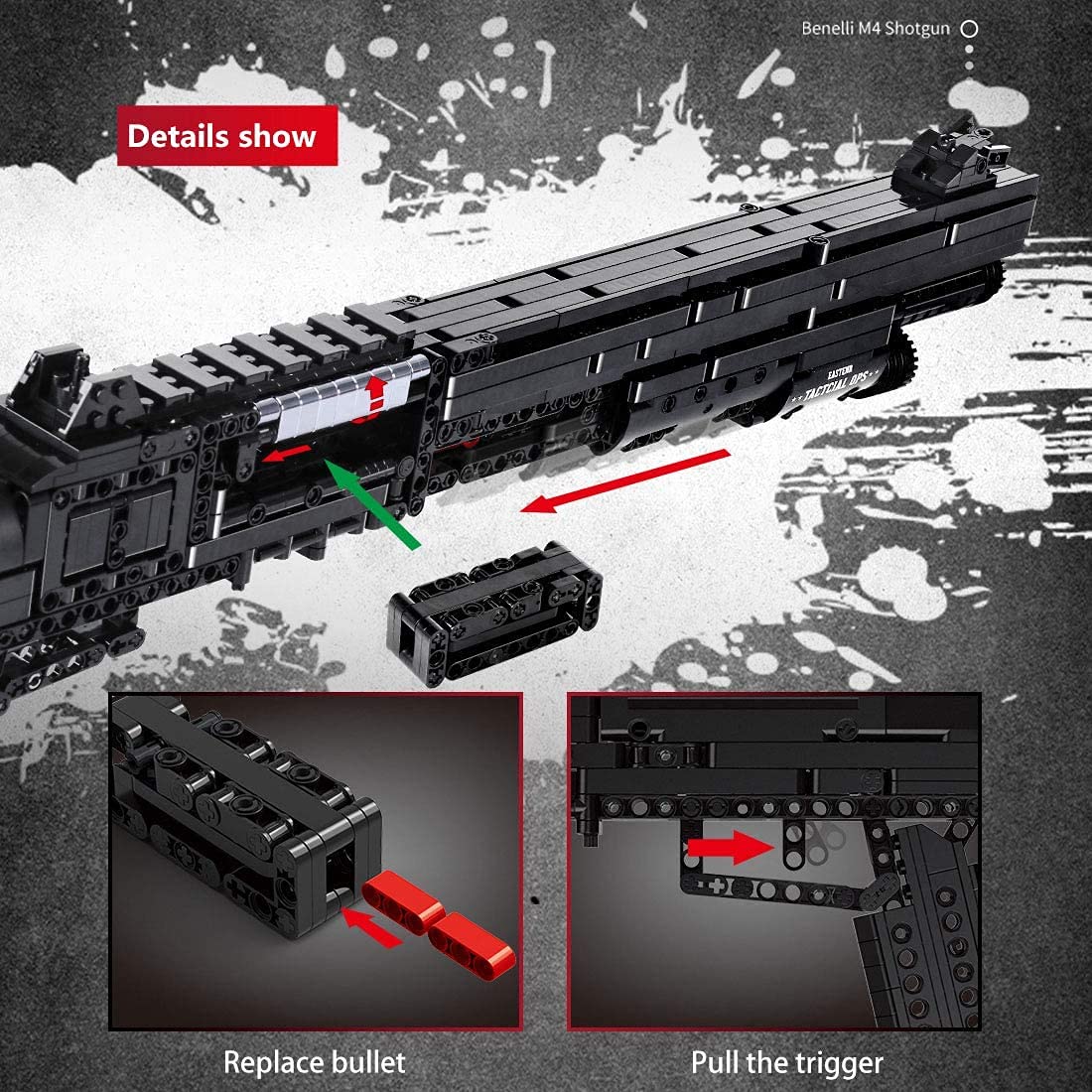 Конструктор Havefun Technik Benelli M4 Super 90 с функцией стрельбы 1061+ блоков, фото №3