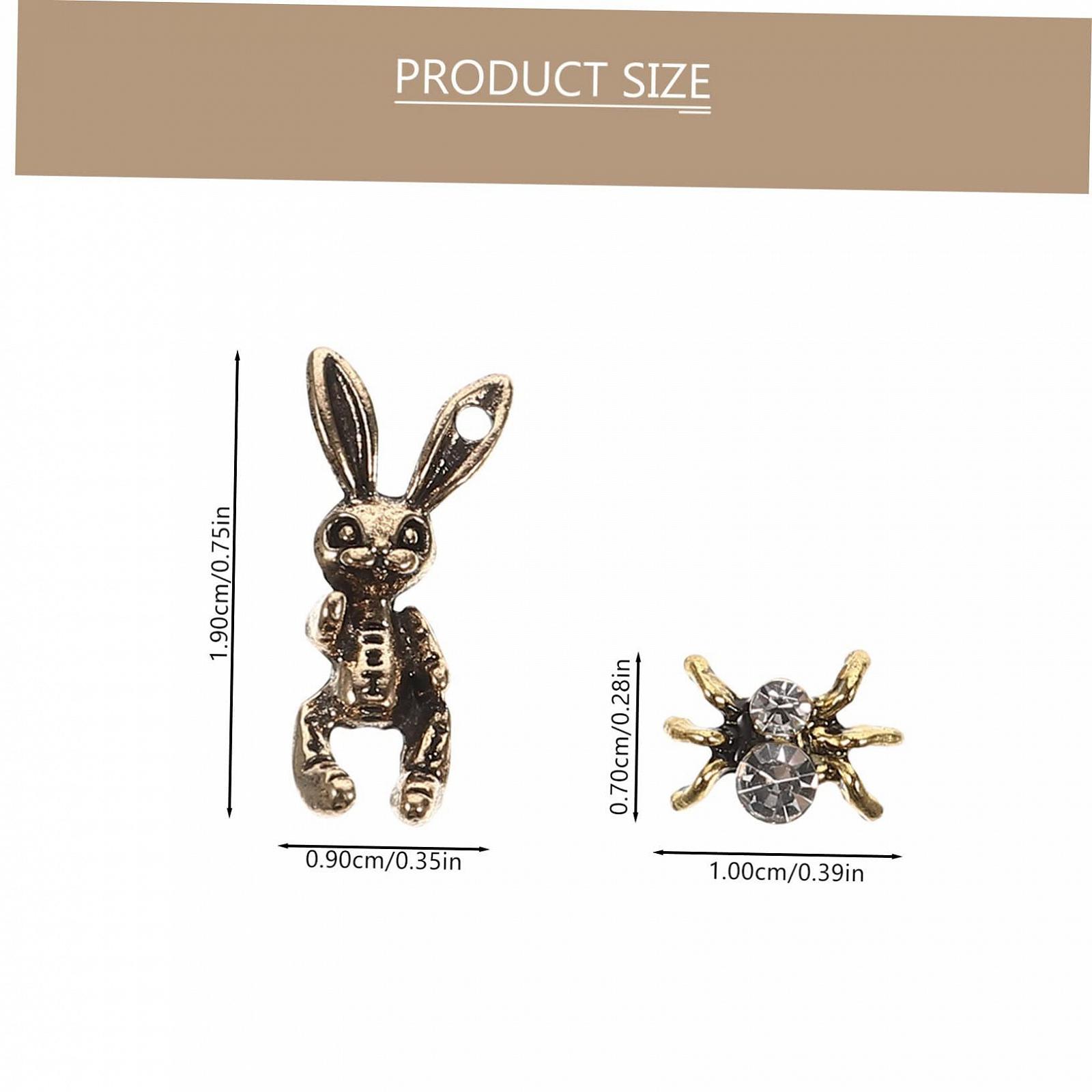 Прикраса для нігтів Павуки та Кролики Dark Retro FOMIYES 90 шт, фото №6 Прикраса для нігтів Павуки та Кролики Dark Retro FOMIYES 90 шт, фото №6