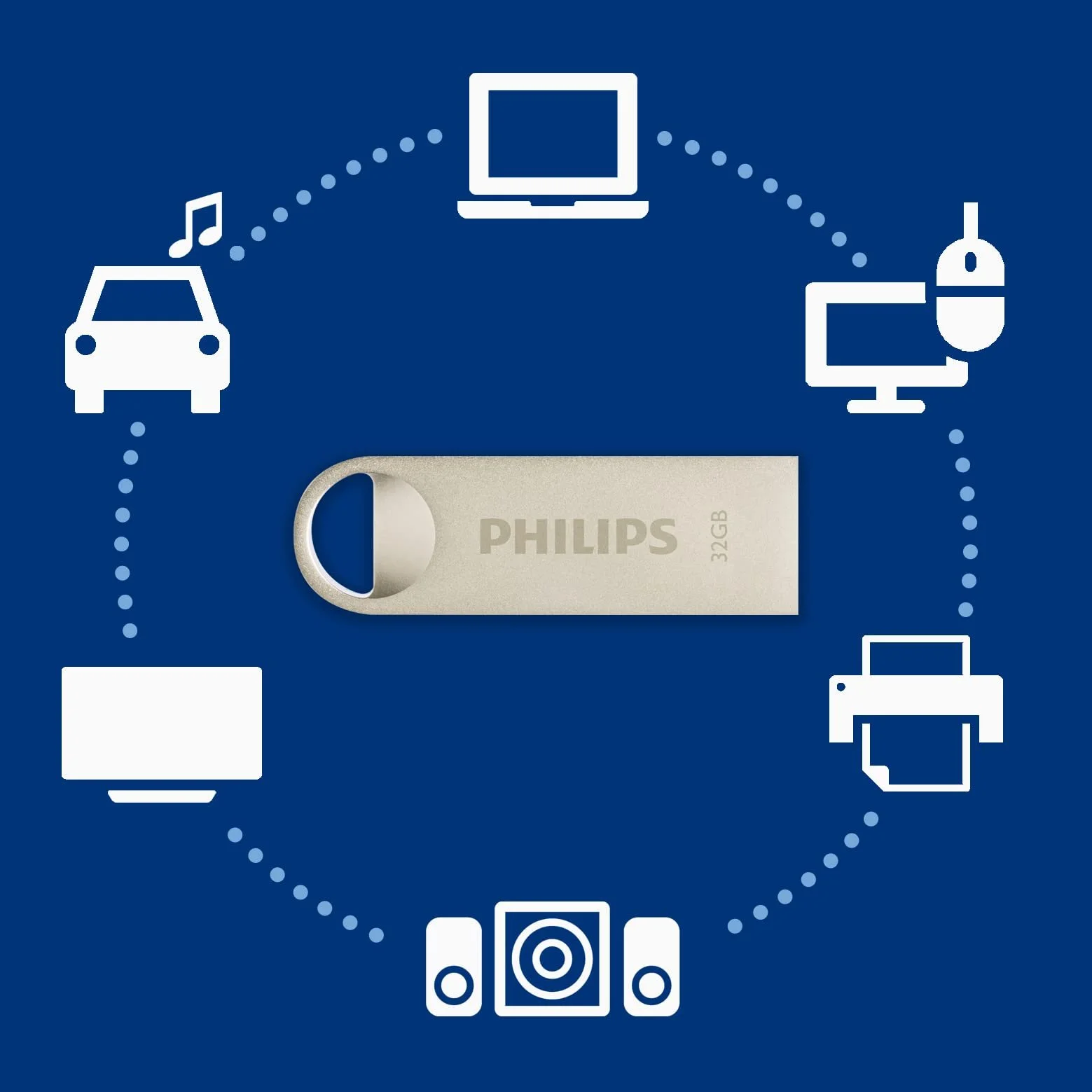 USB флеш-накопичувач Philips Moon Edition 32ГБ USB 2.0 Сріблястий, фото №4 USB флеш-накопичувач Philips Moon Edition 32ГБ USB 2.0 Сріблястий, фото №4