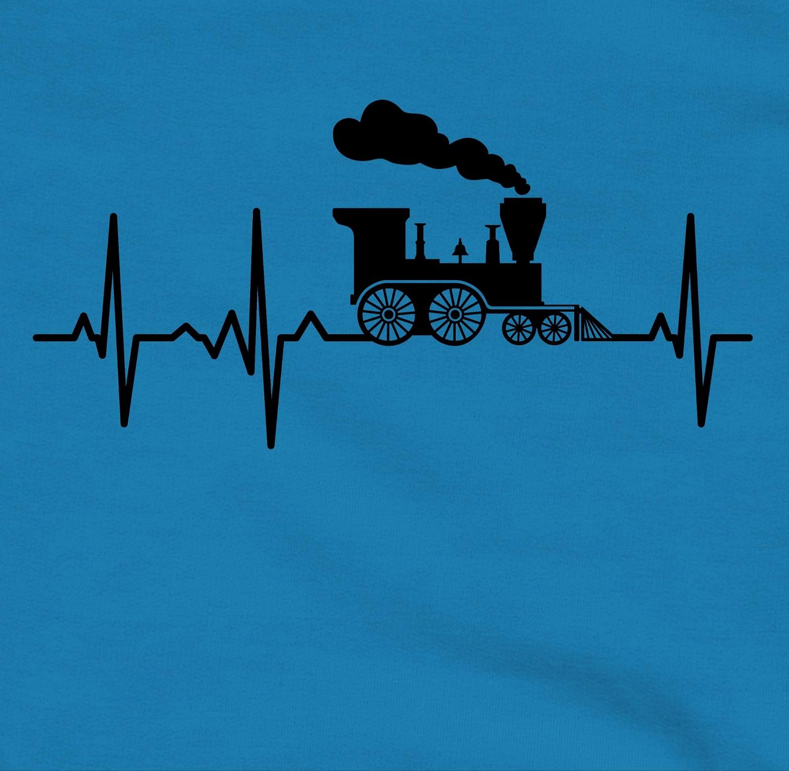 Детская Толстовка для Мальчиков и Девочек Shirtracer Паровоз Сердцебиение I Железнодорожный Поезд для Любителей Поездов, фото №2