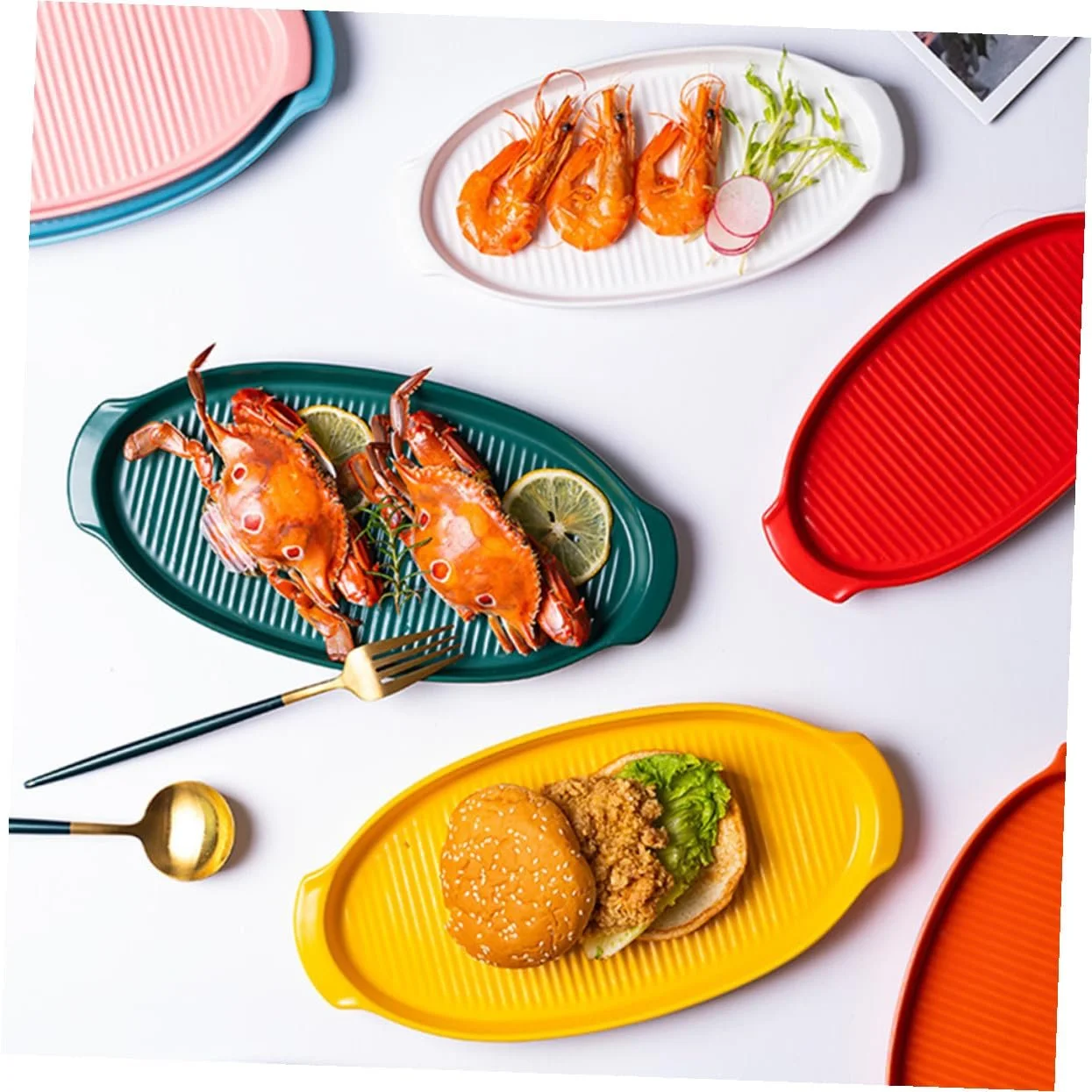 Форма для запікання Keramik овальна з ручками термостійка мала жовта, фото №3